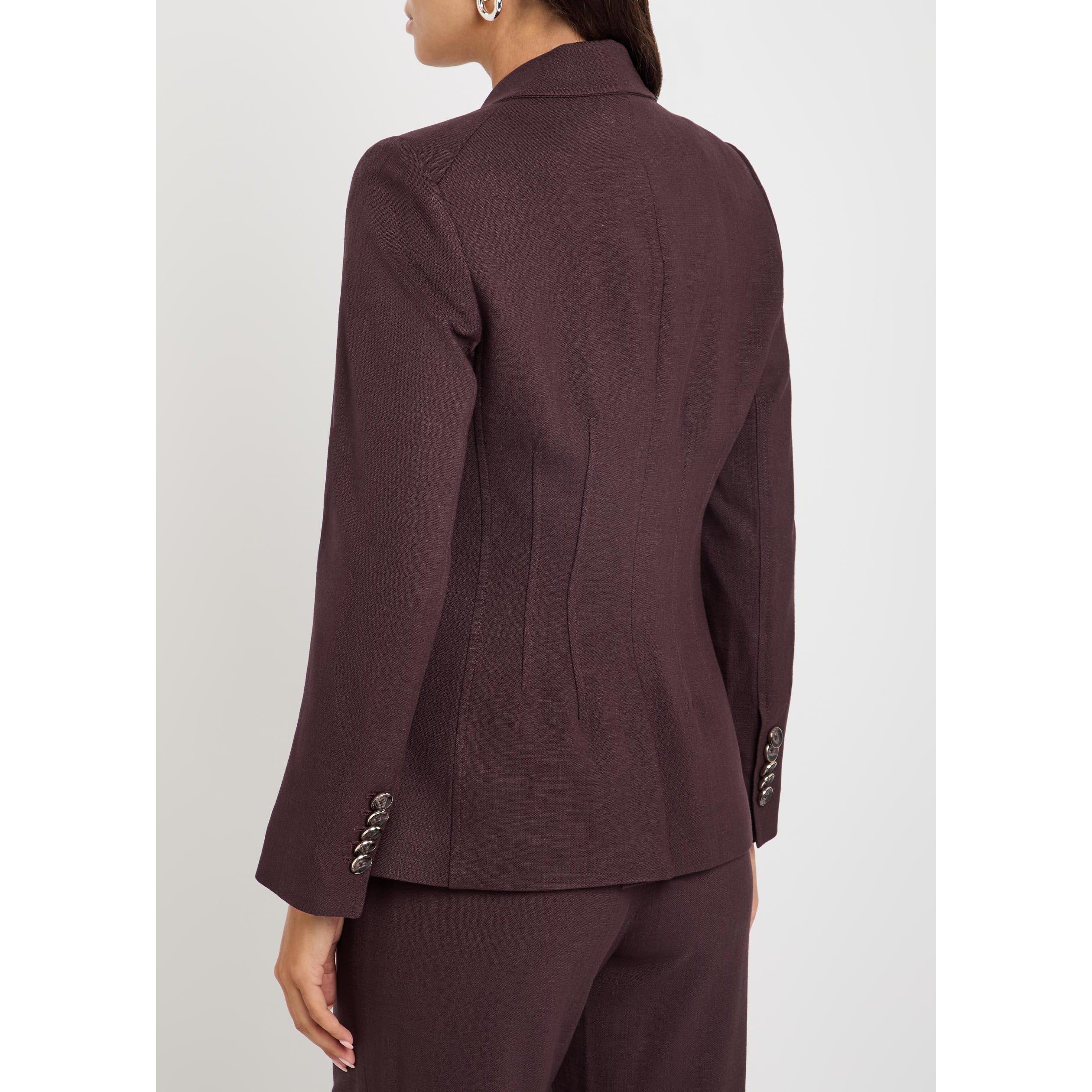 BURGUNDY - Veronica Beard - Women's Isaac Dickey Blazer - 3