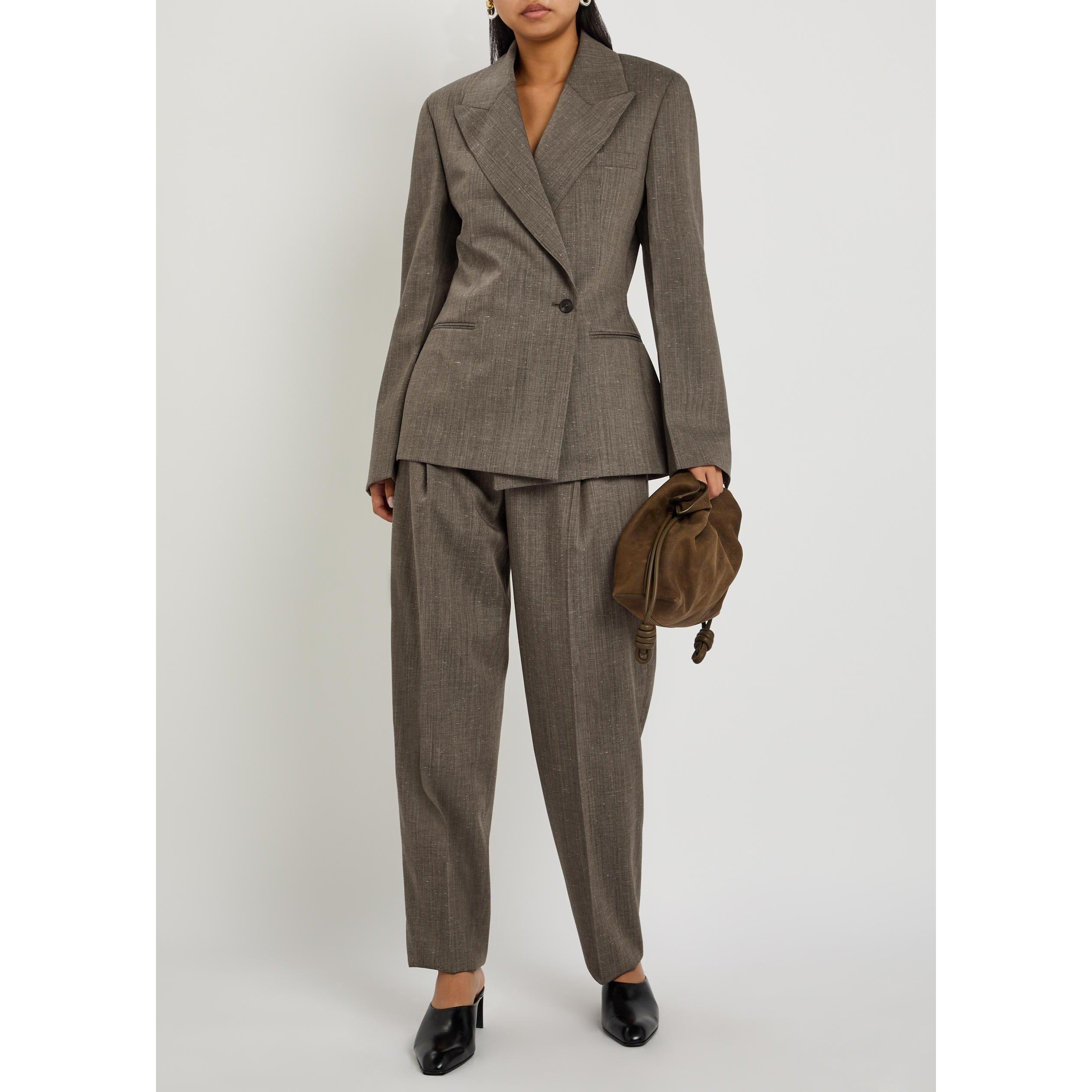 BROWN - Rohe - Women's Hourglass Wool Blazer - 5