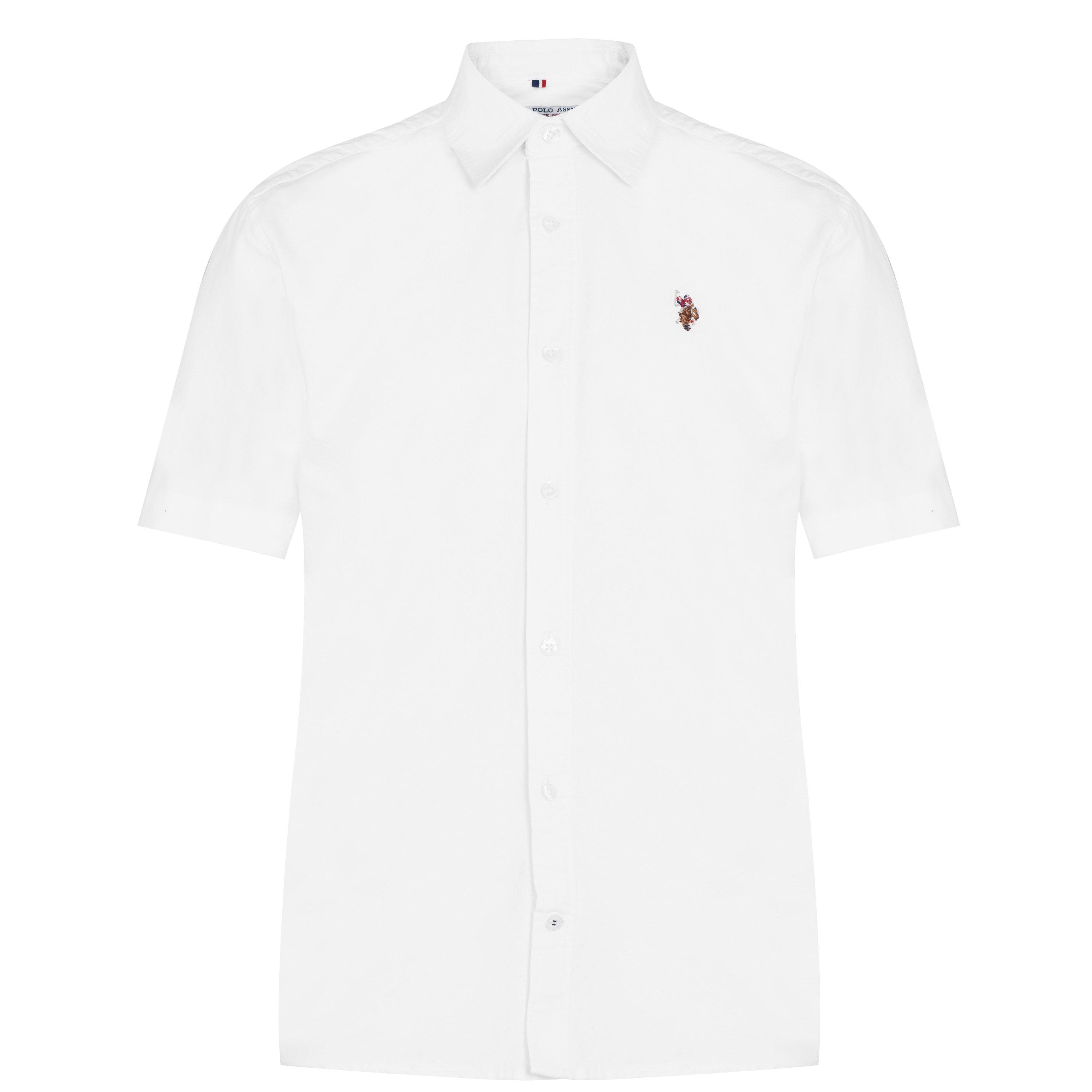 Bright White - US Polo Assn - US Polo Oxford Short Sleeve Shirt Mens - 1