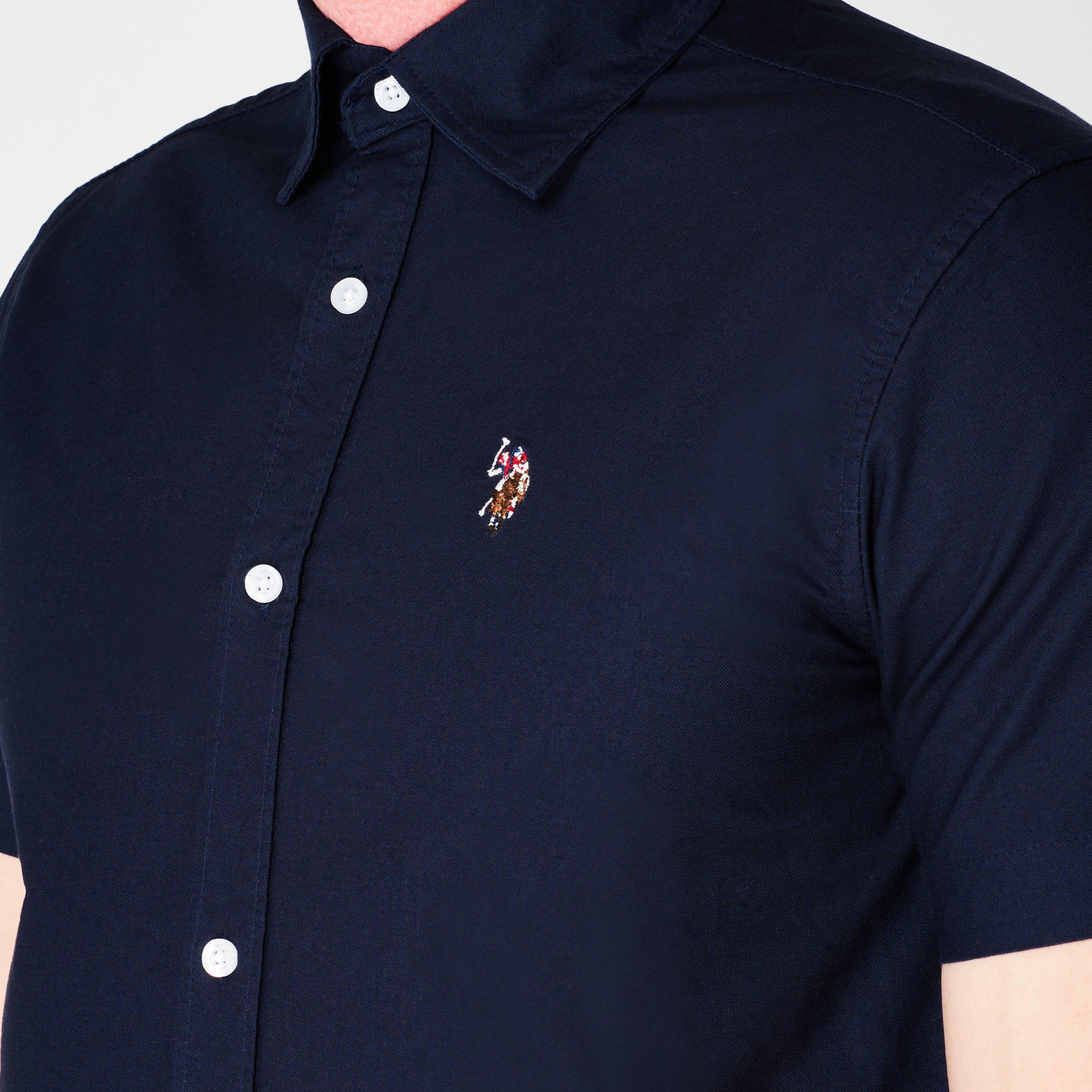 Navy Blazer - US Polo Assn - US Polo Oxford Short Sleeve Shirt Mens - 4