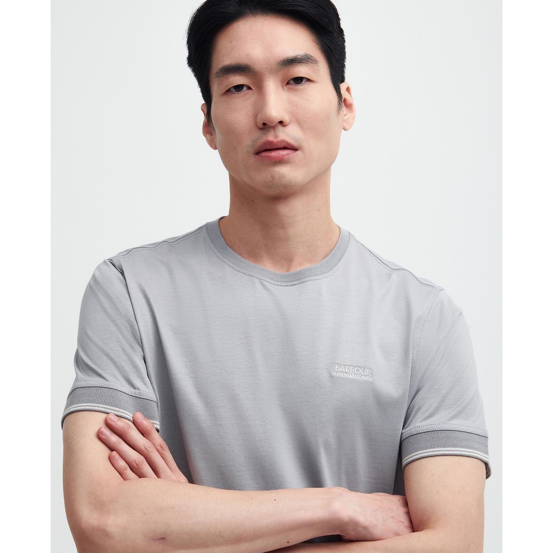 Grey GY12 - Barbour International - Philip Tipped T-Shirt - 3