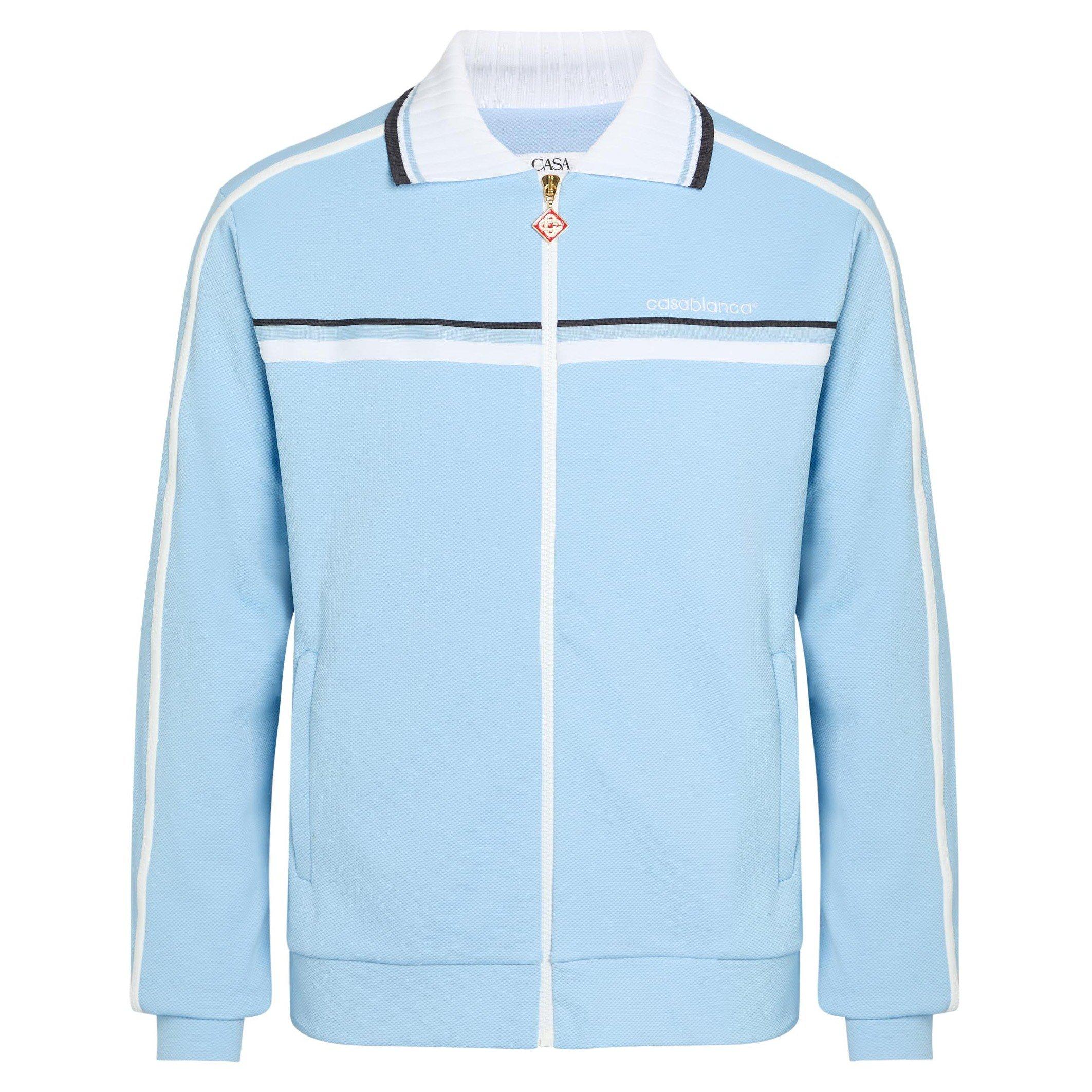 LIGHT BLUE - Casablanca - CASA ROUND PIQUE TRACK JACKET
