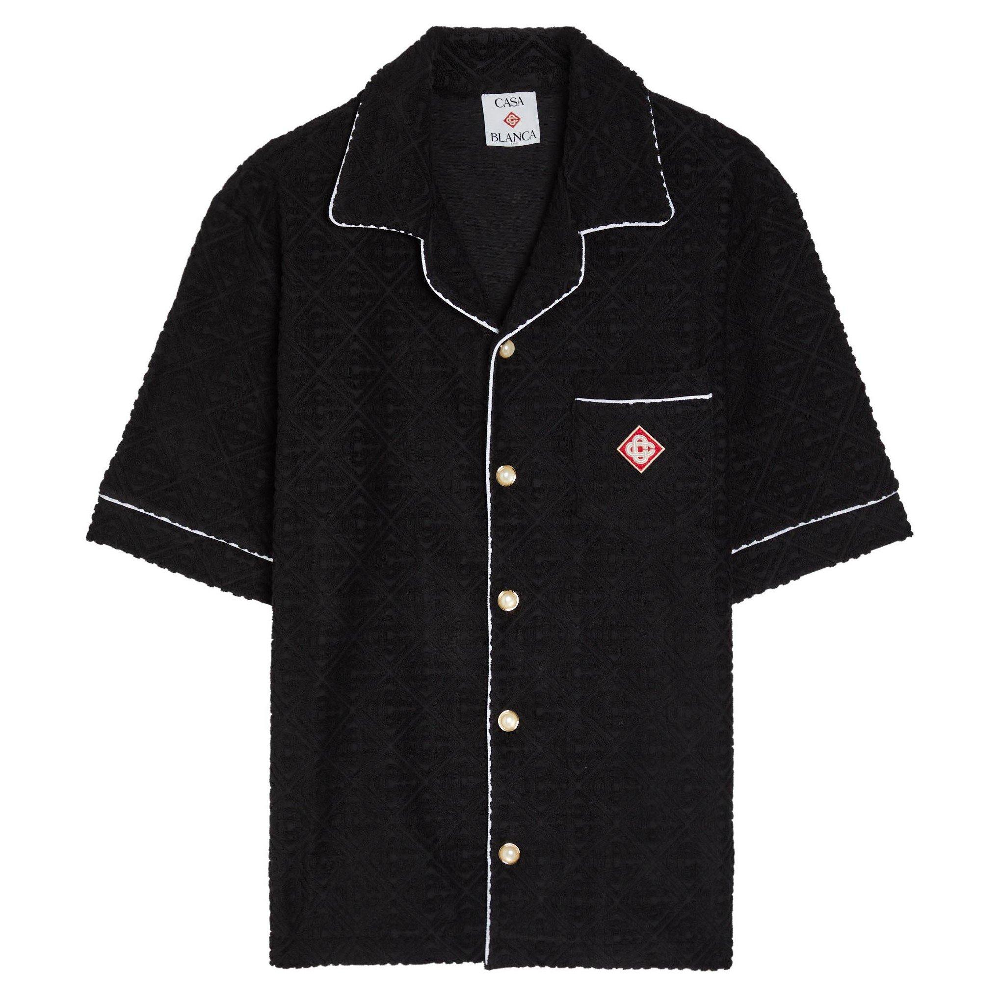 BLACK - Casablanca - CASA TOWELLING MONOGRAM SHIRT