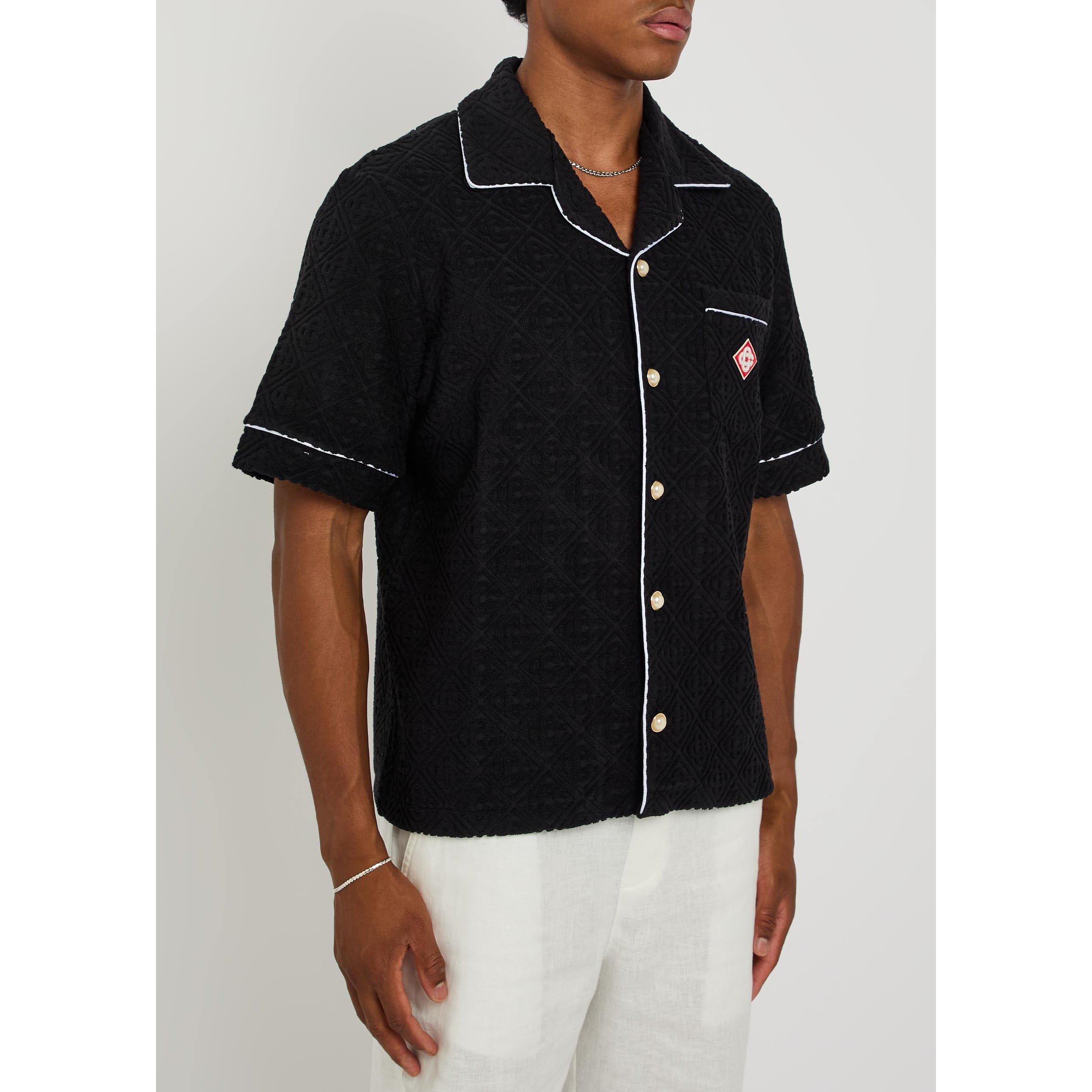 BLACK - Casablanca - CASA TOWELLING MONOGRAM SHIRT - 2