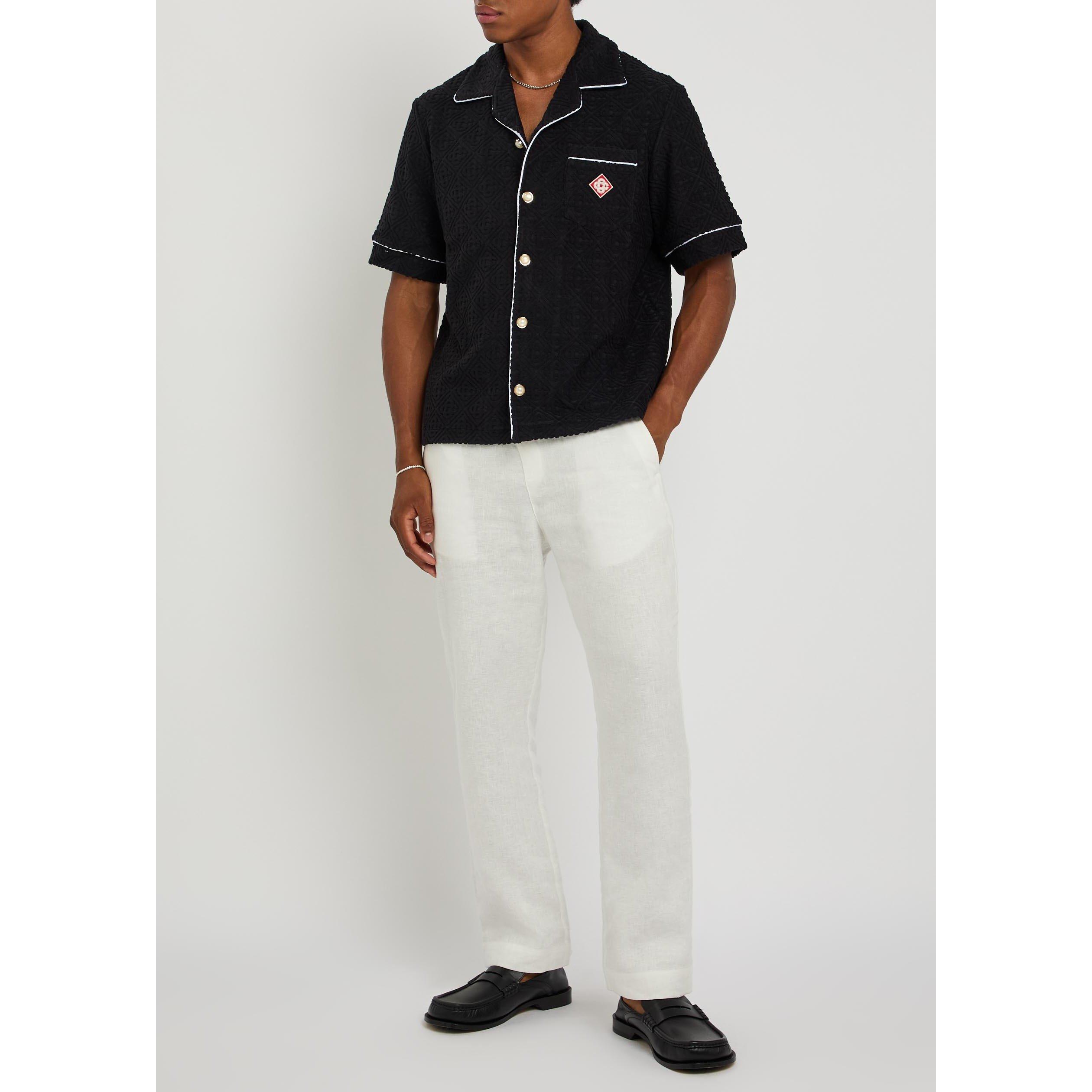 BLACK - Casablanca - CASA TOWELLING MONOGRAM SHIRT - 5