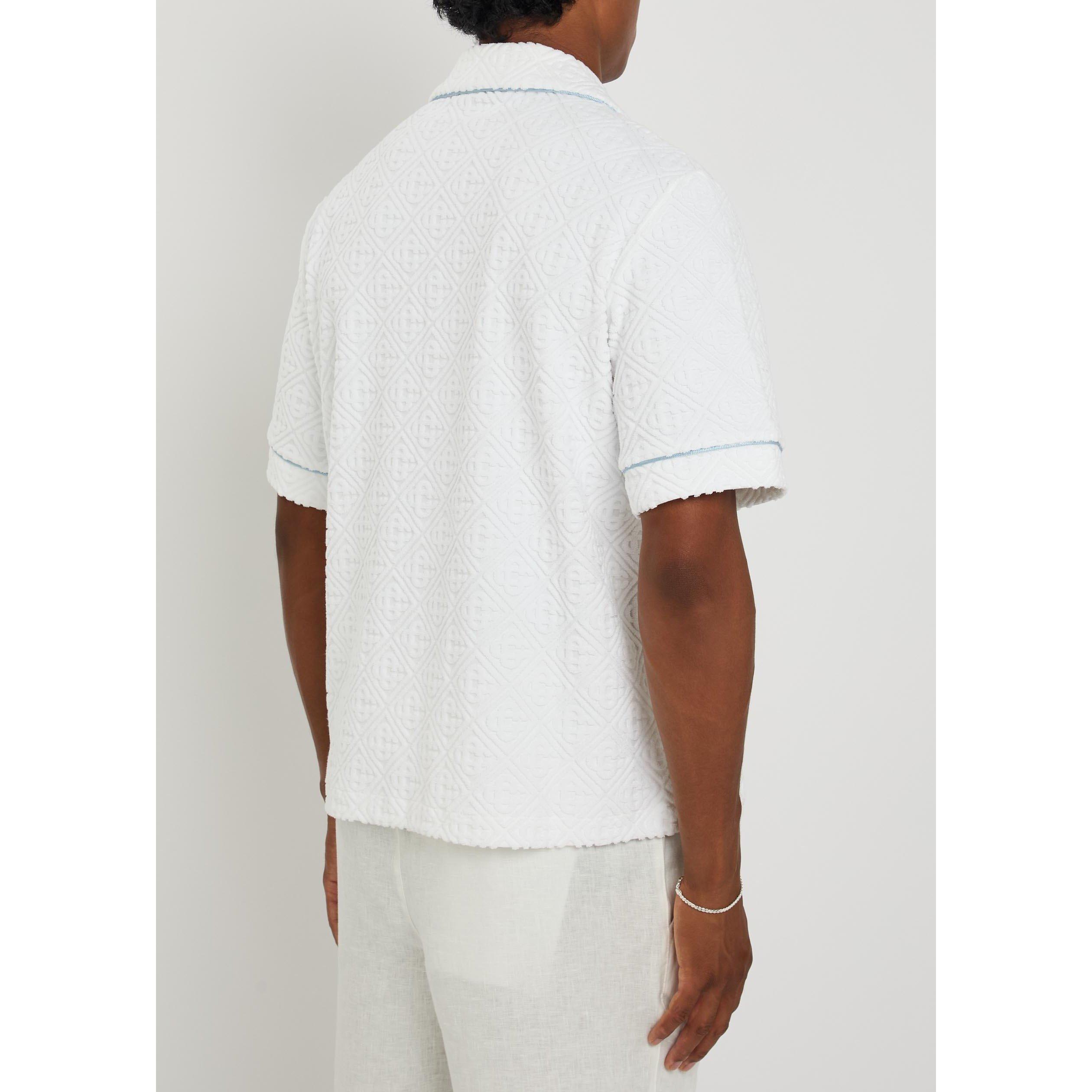 WHITE - Casablanca - CASA TOWELLING MONOGRAM SHIRT - 3