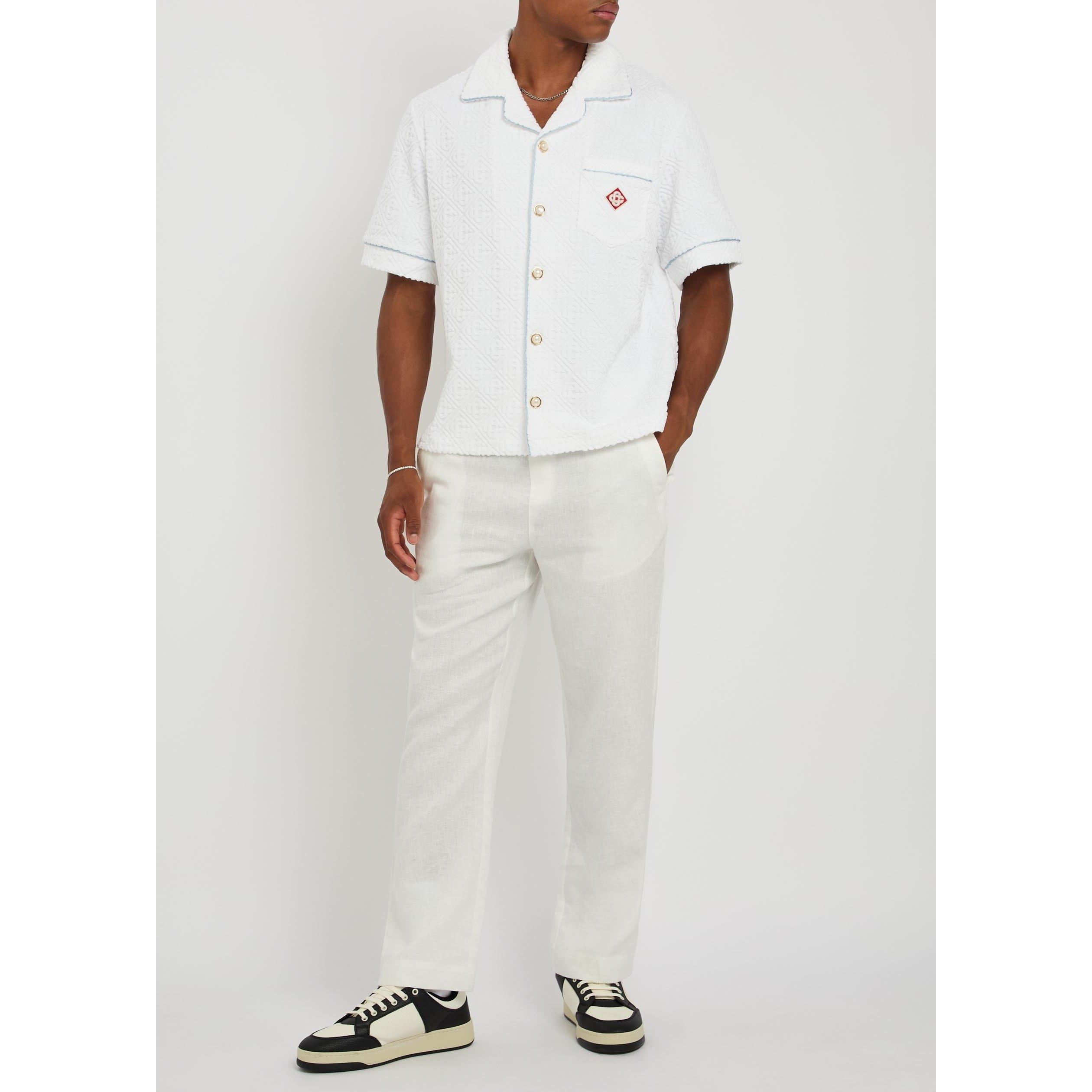 WHITE - Casablanca - CASA TOWELLING MONOGRAM SHIRT - 5