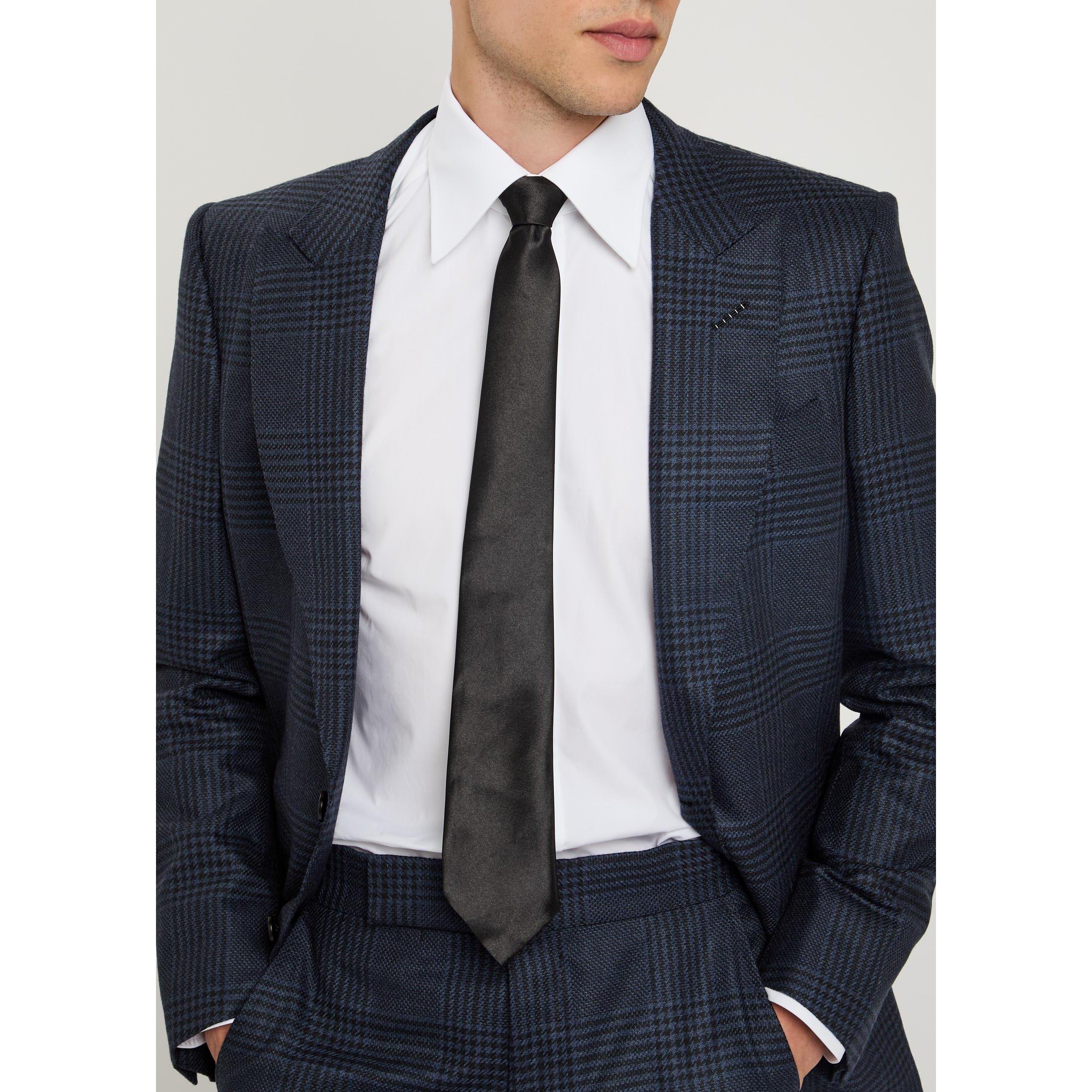 WHITE - Tom Ford - Men's Cotton Long-Sleeve Slim-Fit Shirt - 4
