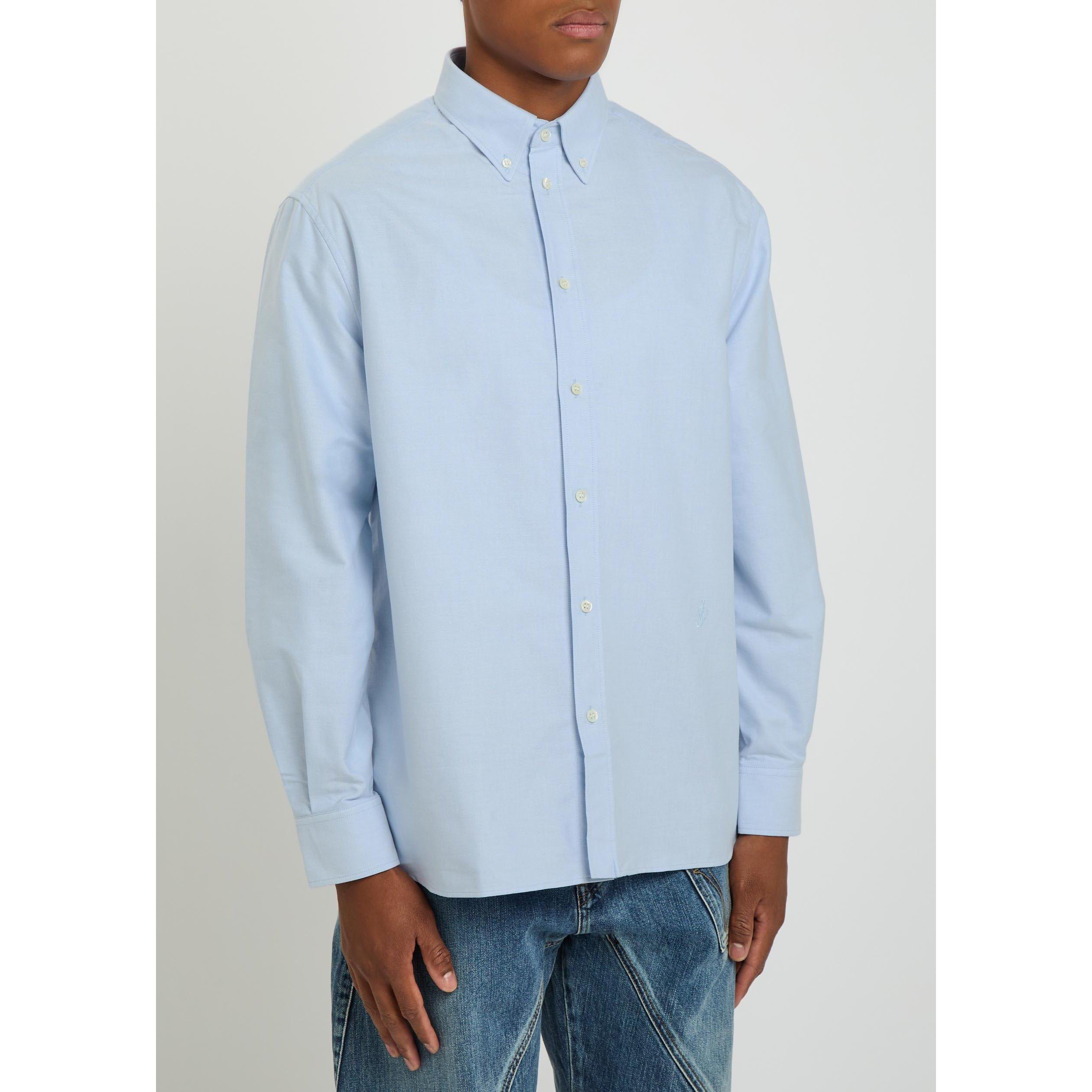 LIGHT BLUE - JW Anderson - Men's Classic Cotton Long-Sleeve Shirt - 2