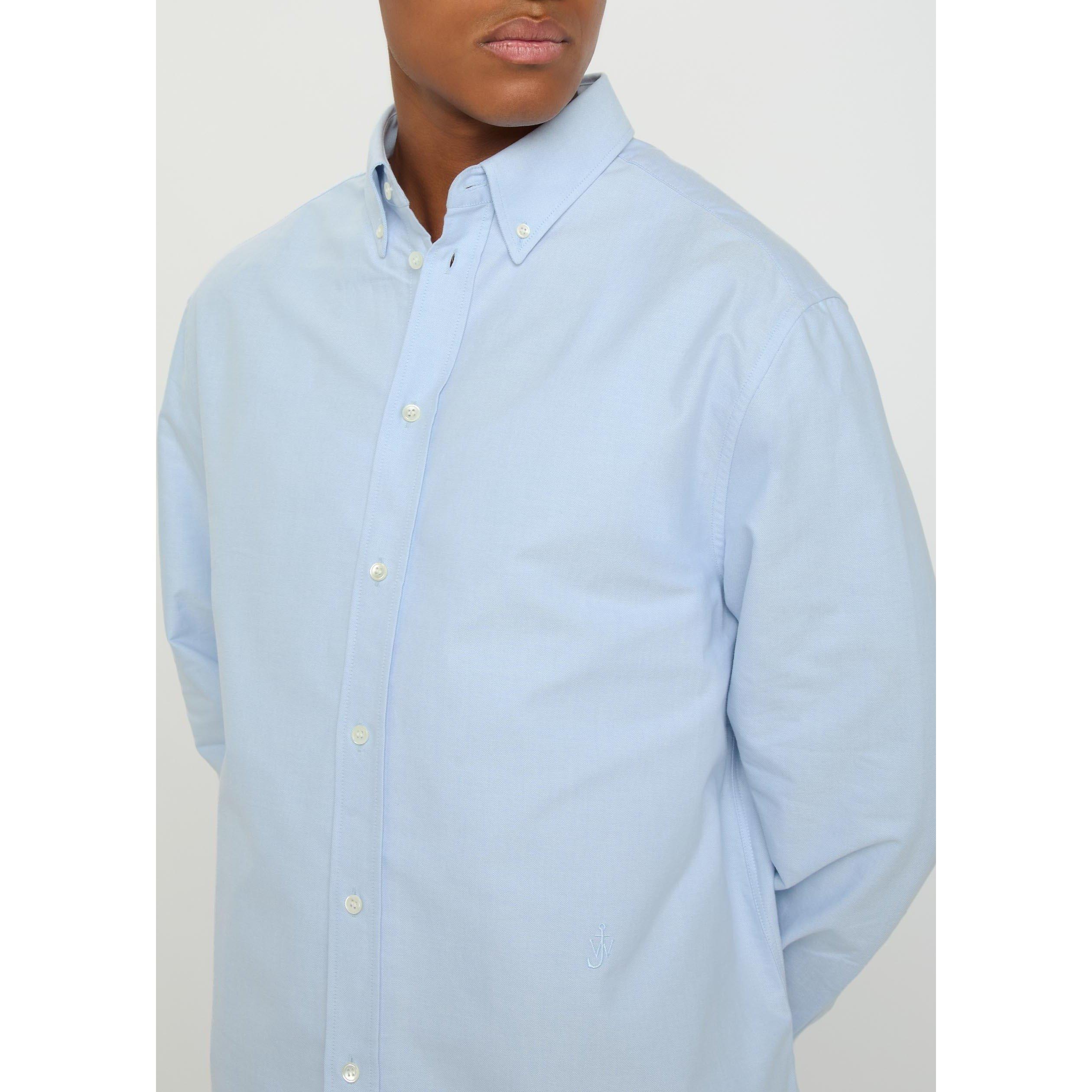 LIGHT BLUE - JW Anderson - Men's Classic Cotton Long-Sleeve Shirt - 4