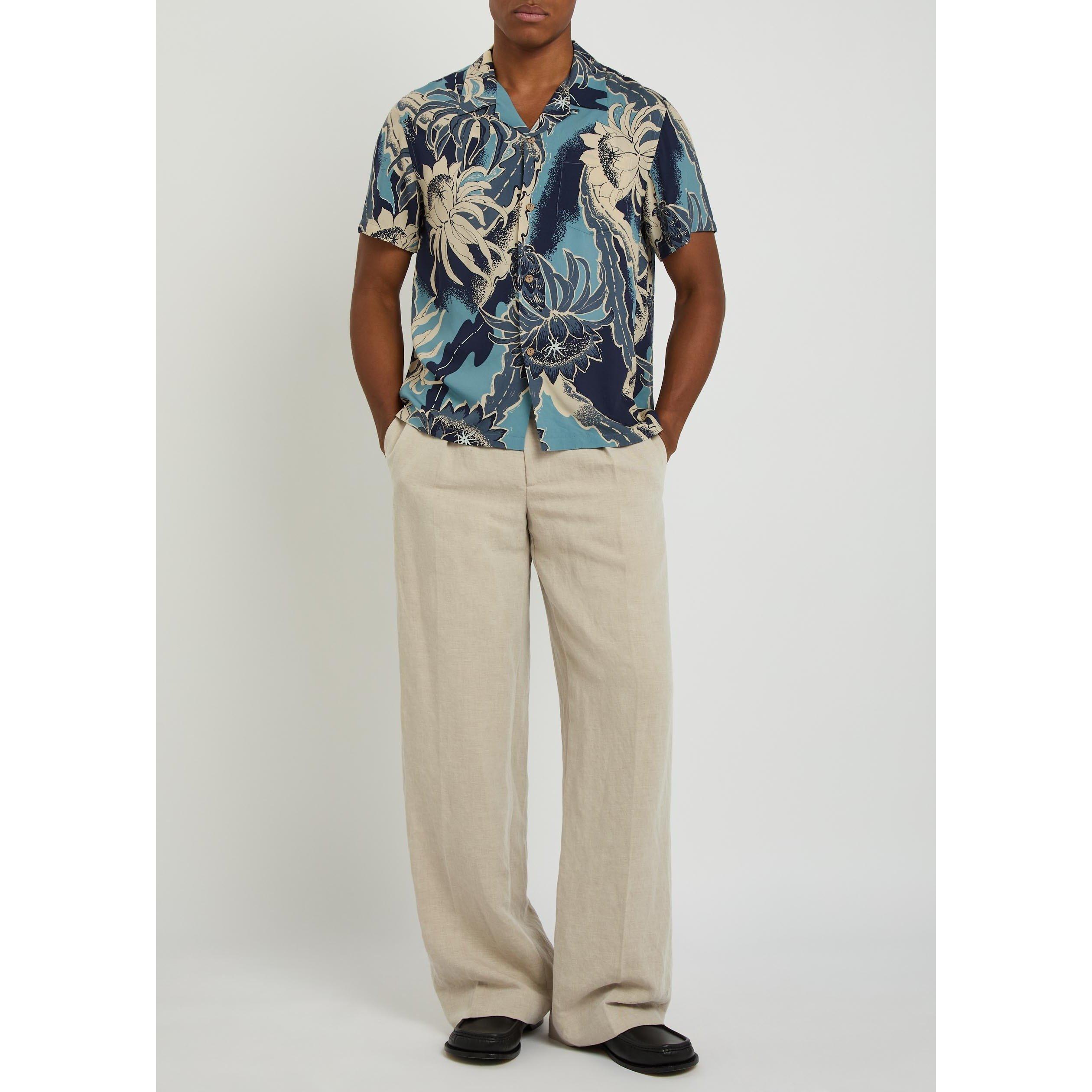 MULTICOLOURED 1 - JW Anderson - Men's Floral Camp Collar Short-Sleeve Viscose Shirt - 5