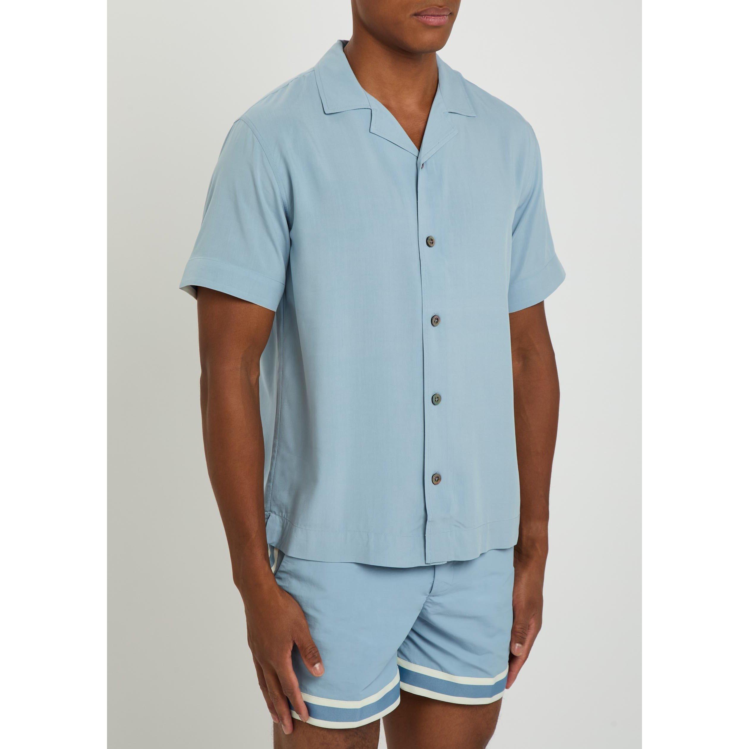LIGHT BLUE - Che - Men's Valbonne Short-Sleeve Shirt - 2
