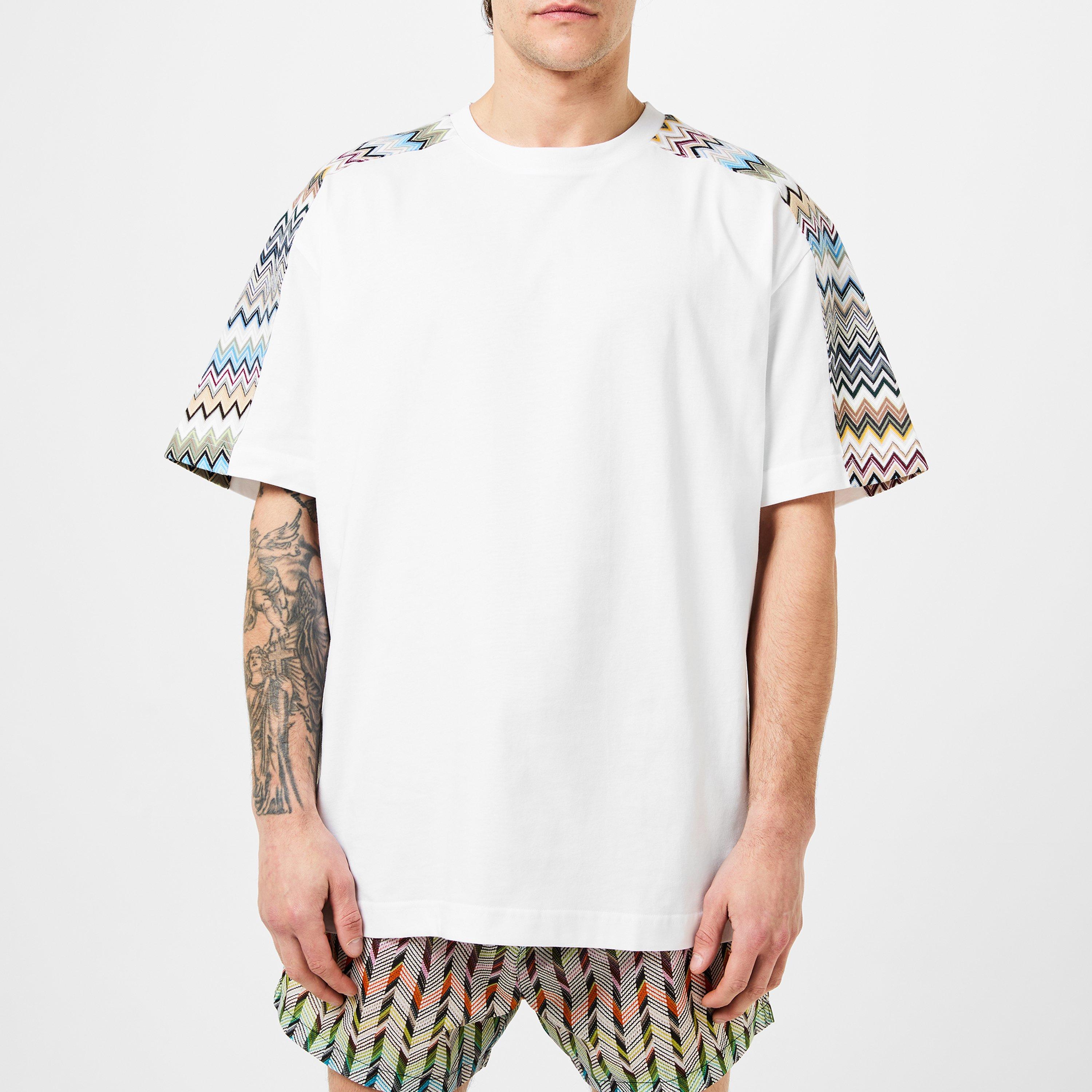 WHT MUL - Missoni - Men's Zigzag Jacquard Regular Fit T-Shirt - 1