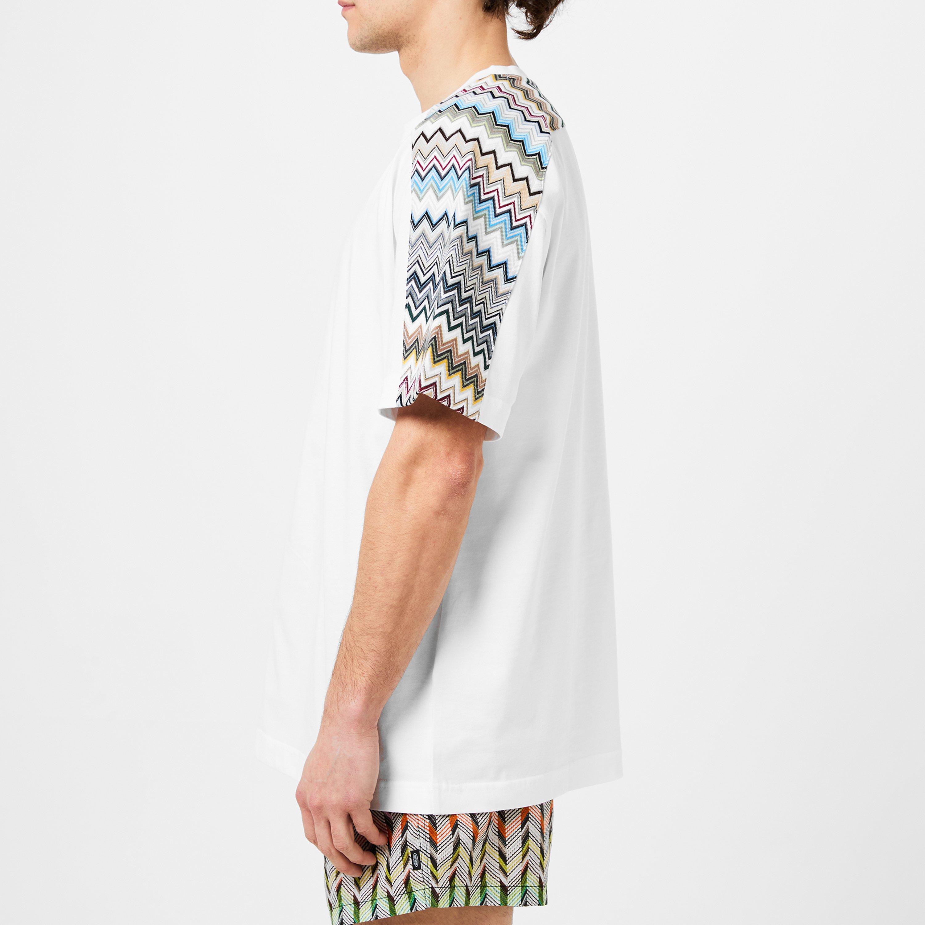WHT MUL - Missoni - Men's Zigzag Jacquard Regular Fit T-Shirt - 2