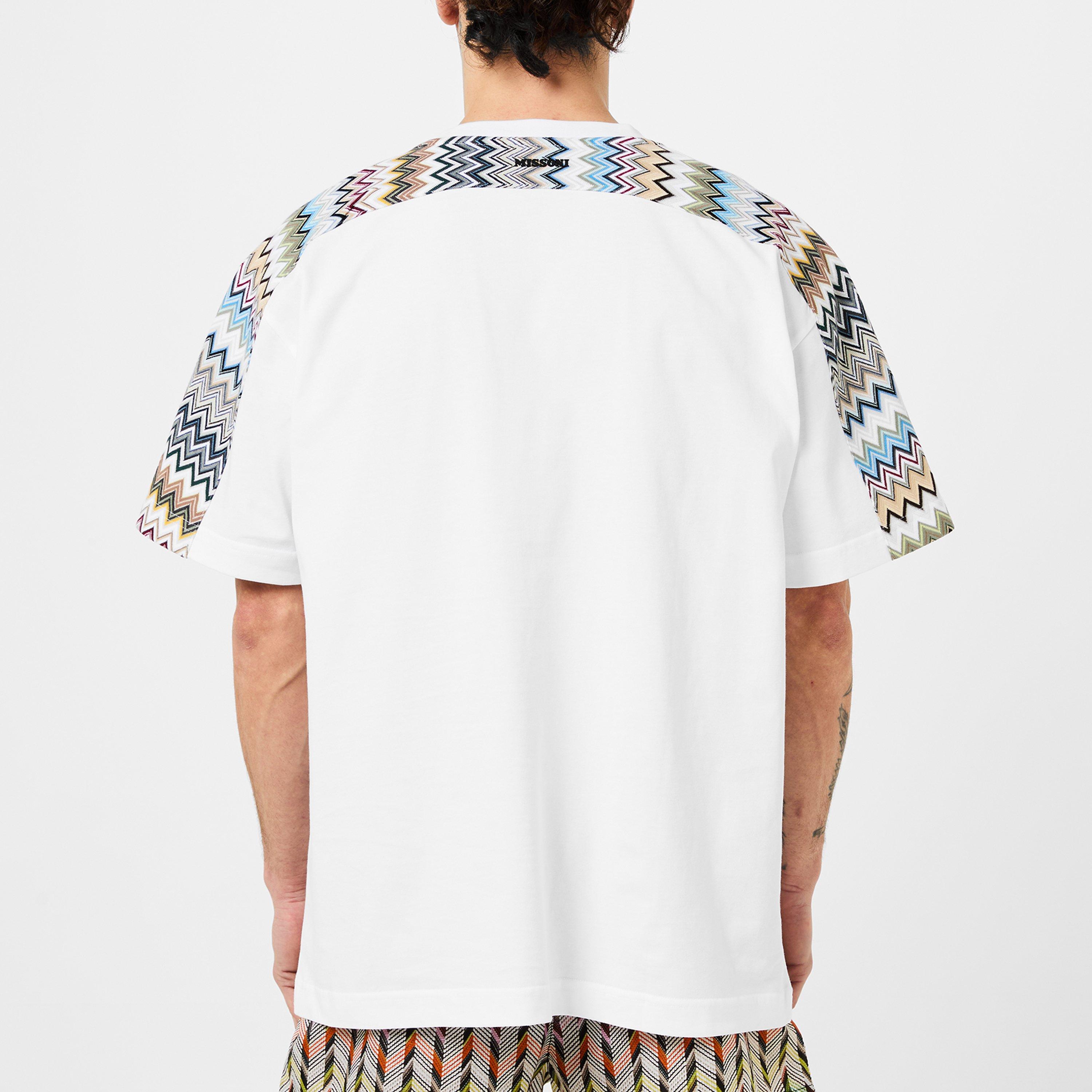 WHT MUL - Missoni - Men's Zigzag Jacquard Regular Fit T-Shirt - 3