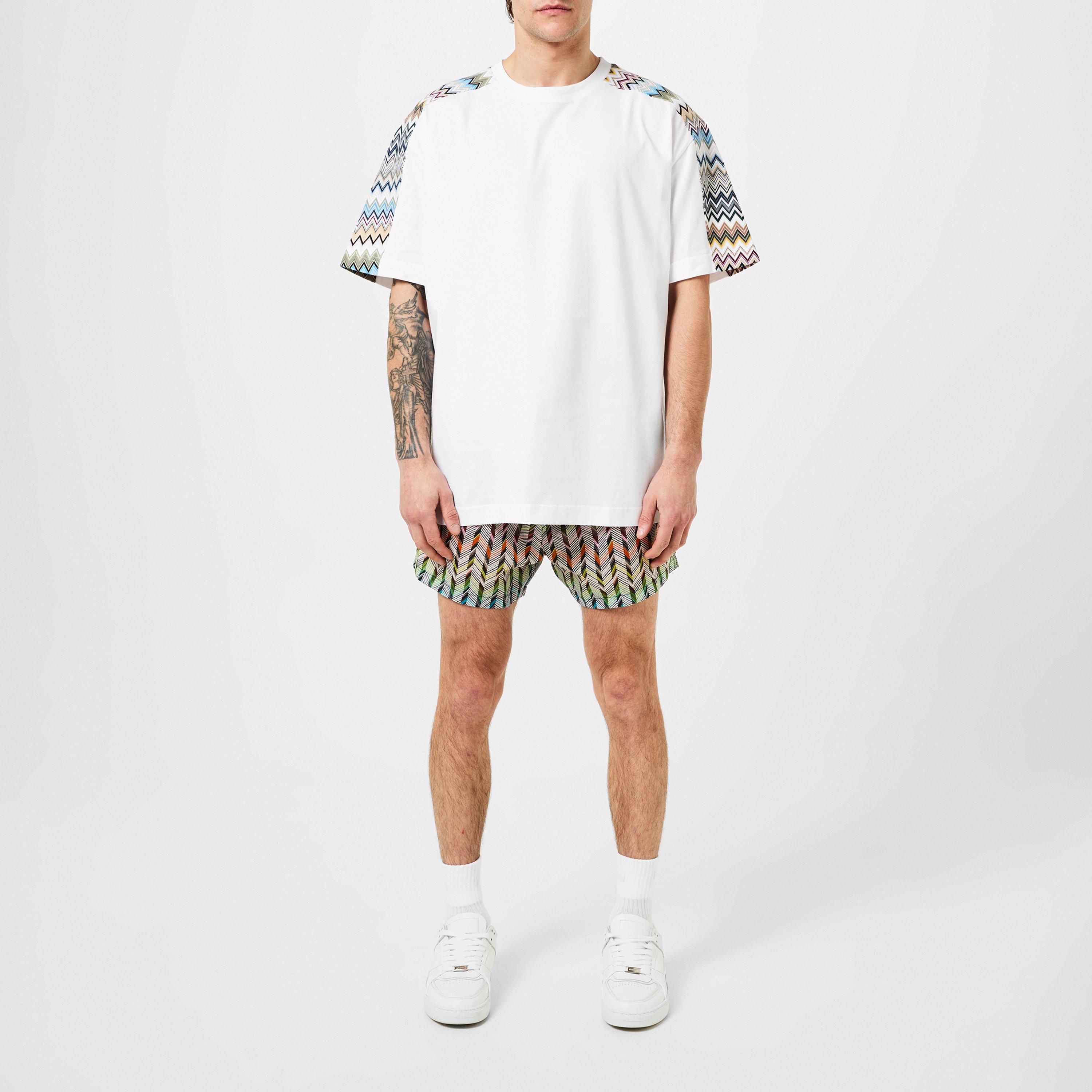 WHT MUL - Missoni - Men's Zigzag Jacquard Regular Fit T-Shirt - 4