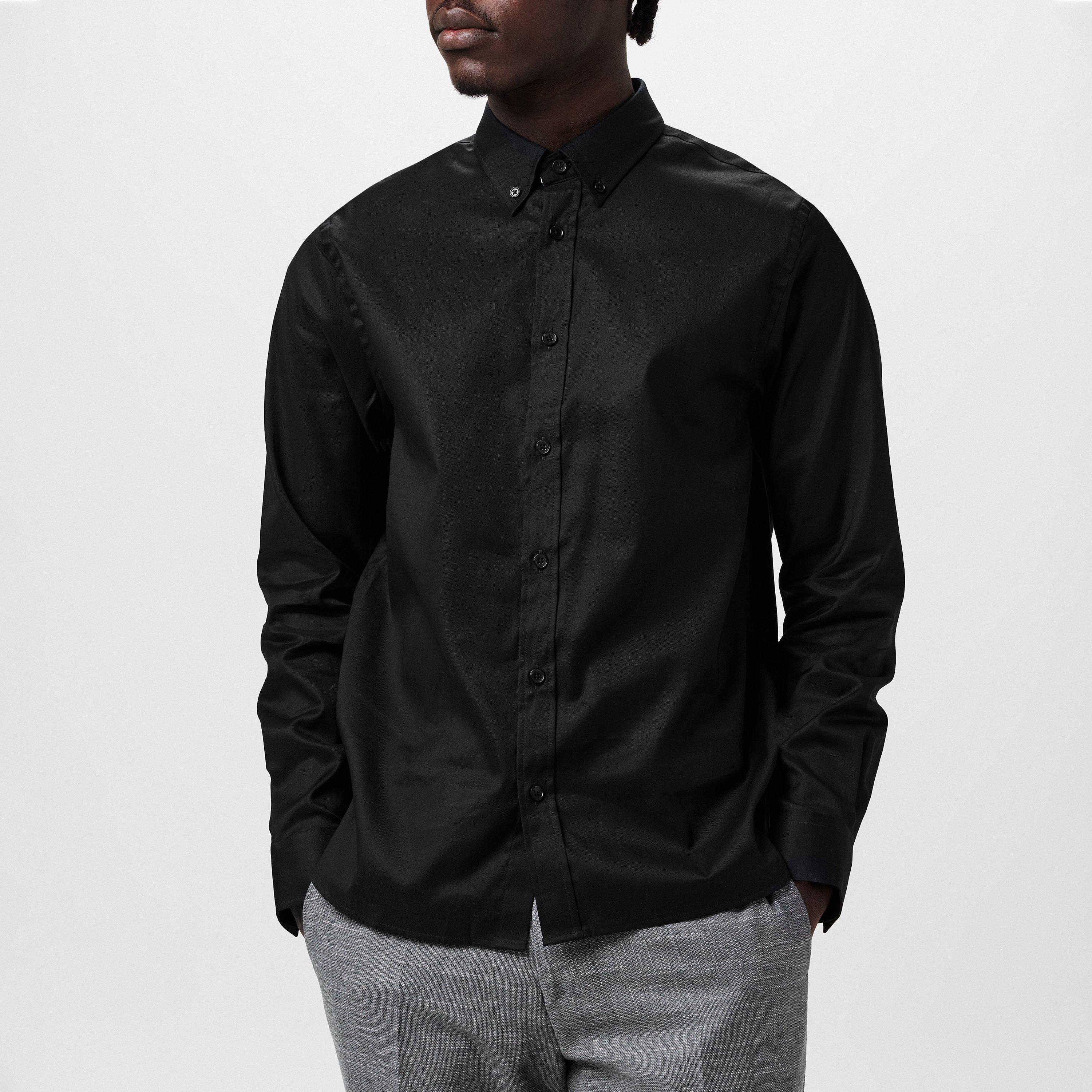 Black - Ted Baker - Men's Allardo Premium Long-Sleeve Oxford Shirt - 3