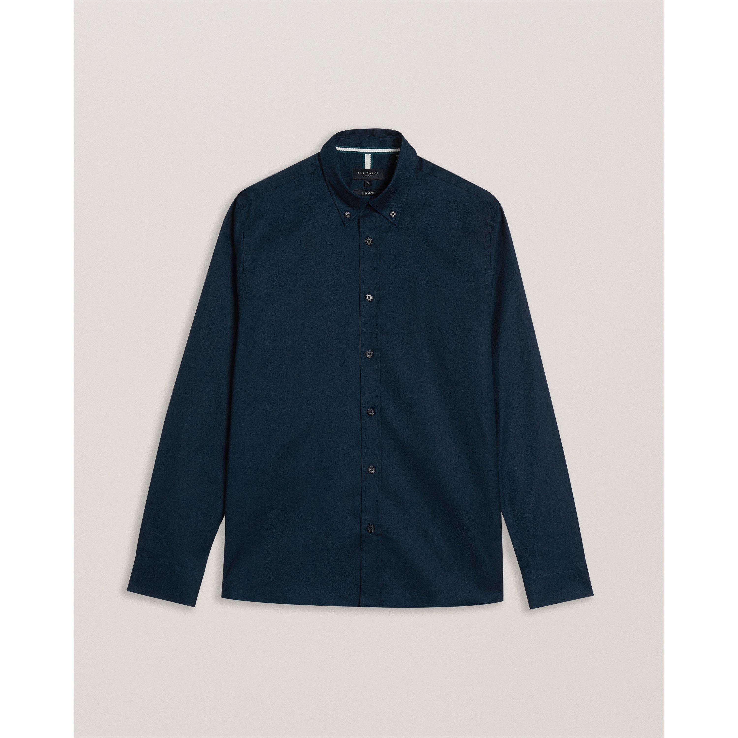 Ted Baker Men's Allardo Premium Long-Sleeve Oxford Shirt - Navy - 2XL (6)