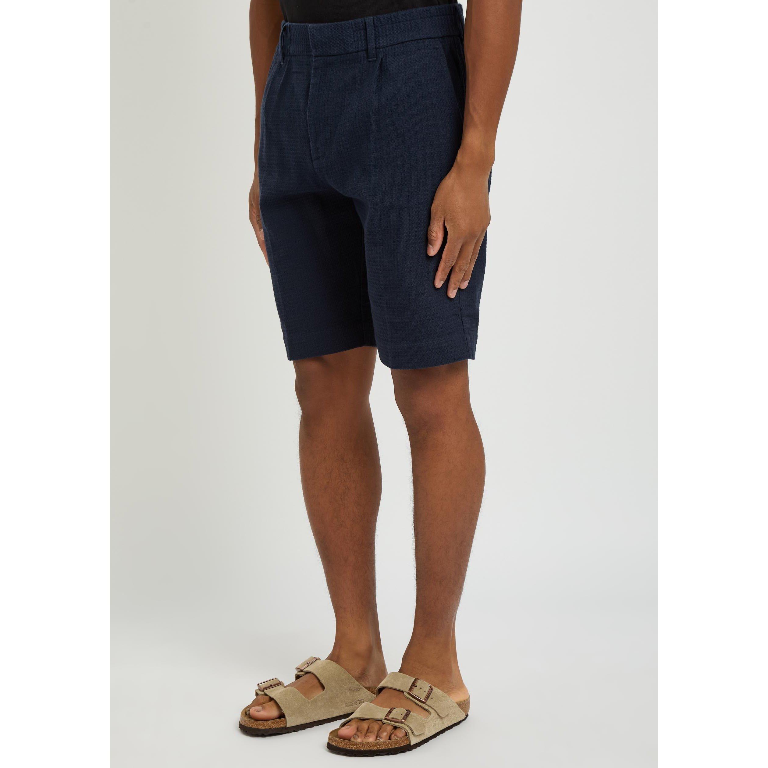 NAVY - Che - Men's Pickett Cotton Tailored Shorts - 2