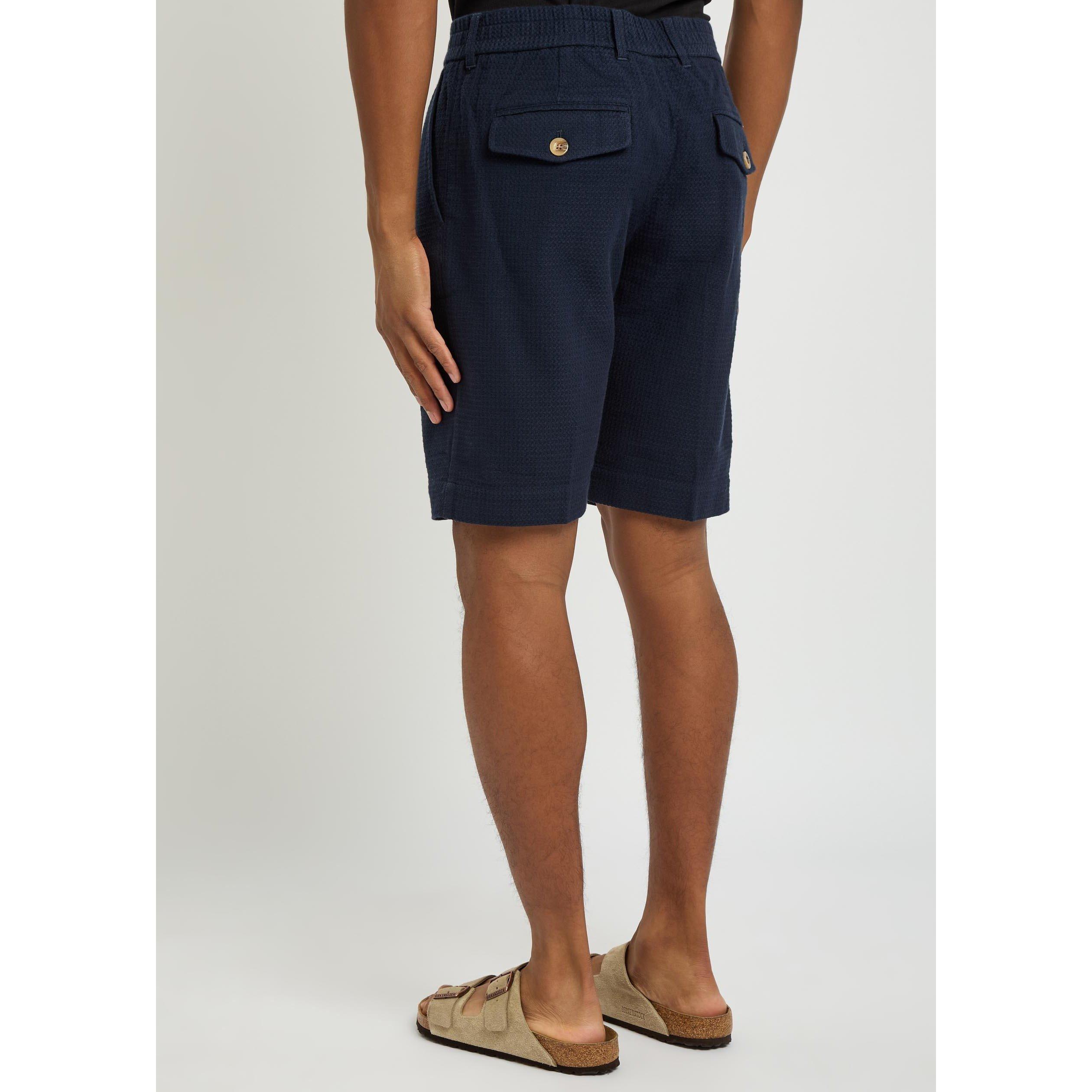 NAVY - Che - Men's Pickett Cotton Tailored Shorts - 3