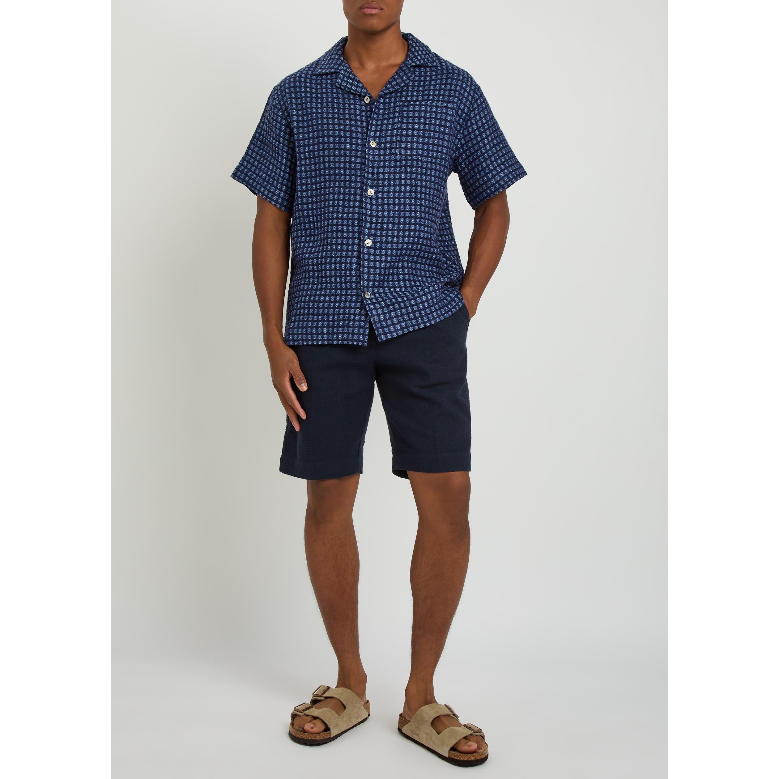NAVY - Che - Men's Pickett Cotton Tailored Shorts - 5
