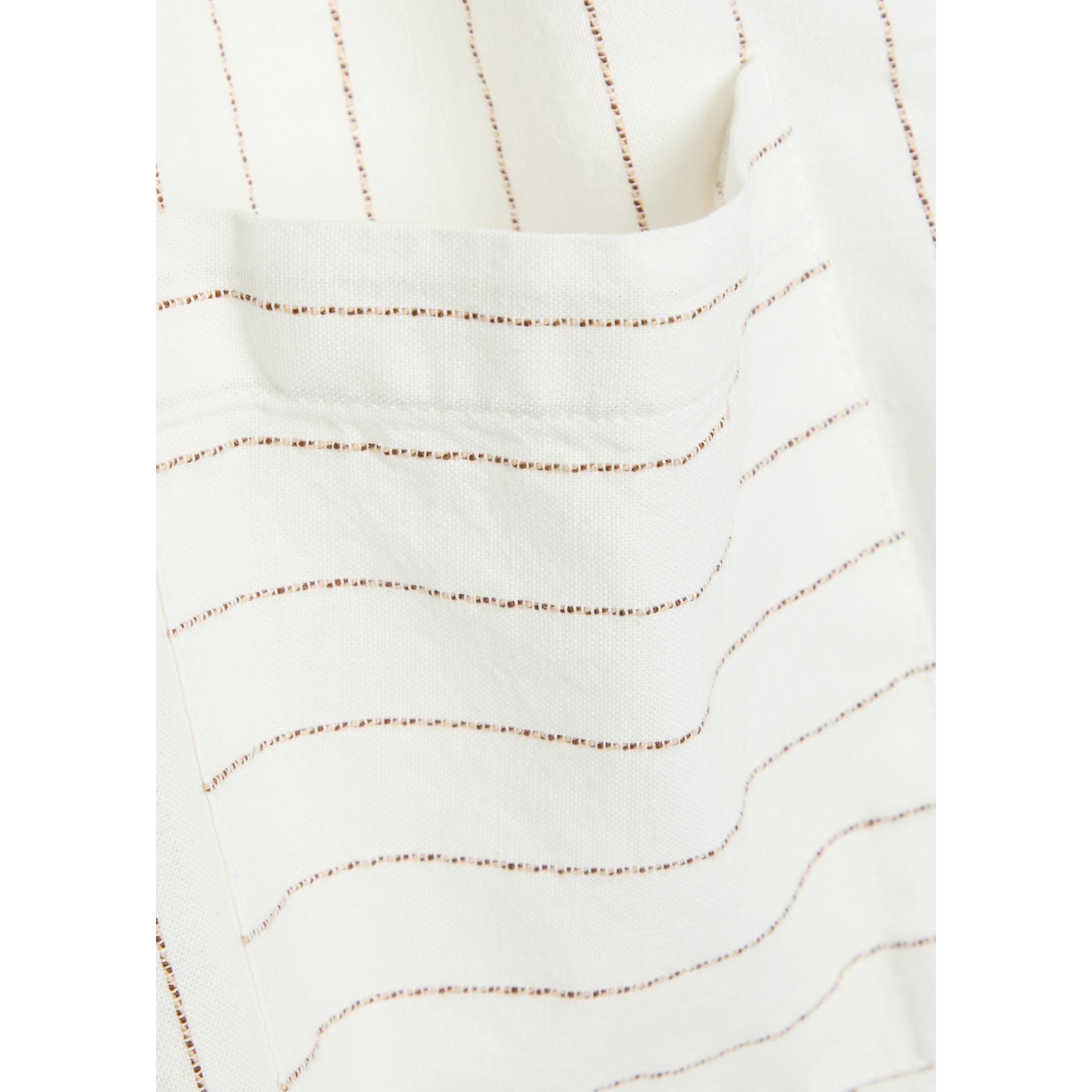 IVORY - Che - Men's Franklin Striped Cotton Short-Sleeve Shirt - 4