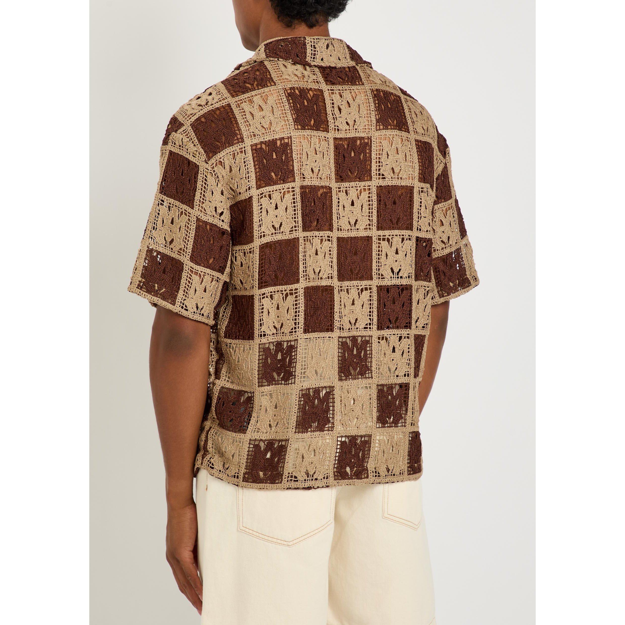 BROWN AND OTHER - Amiri - AMIRI CHECK LACE CAMP SHIRT - 3