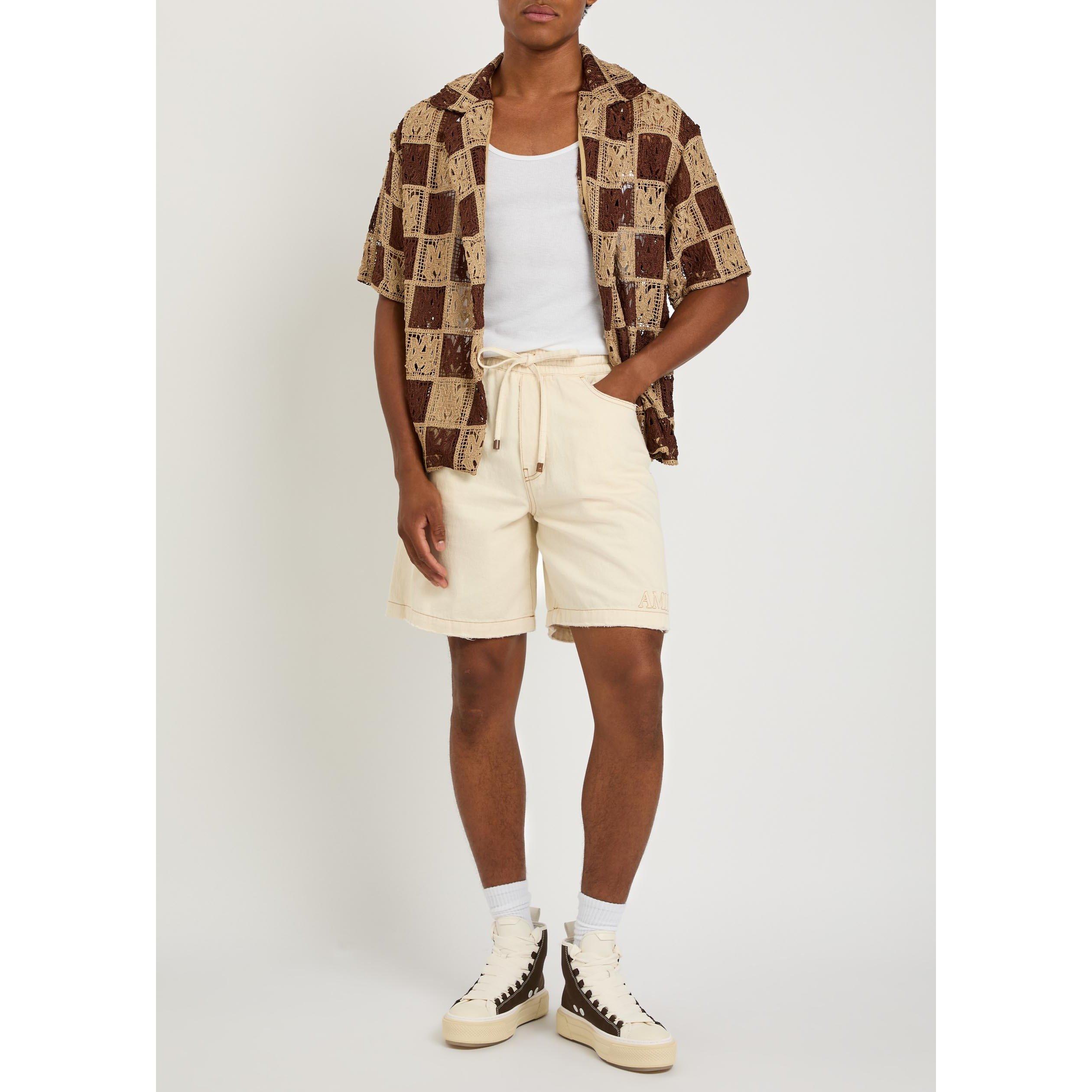 BROWN AND OTHER - Amiri - AMIRI CHECK LACE CAMP SHIRT - 5