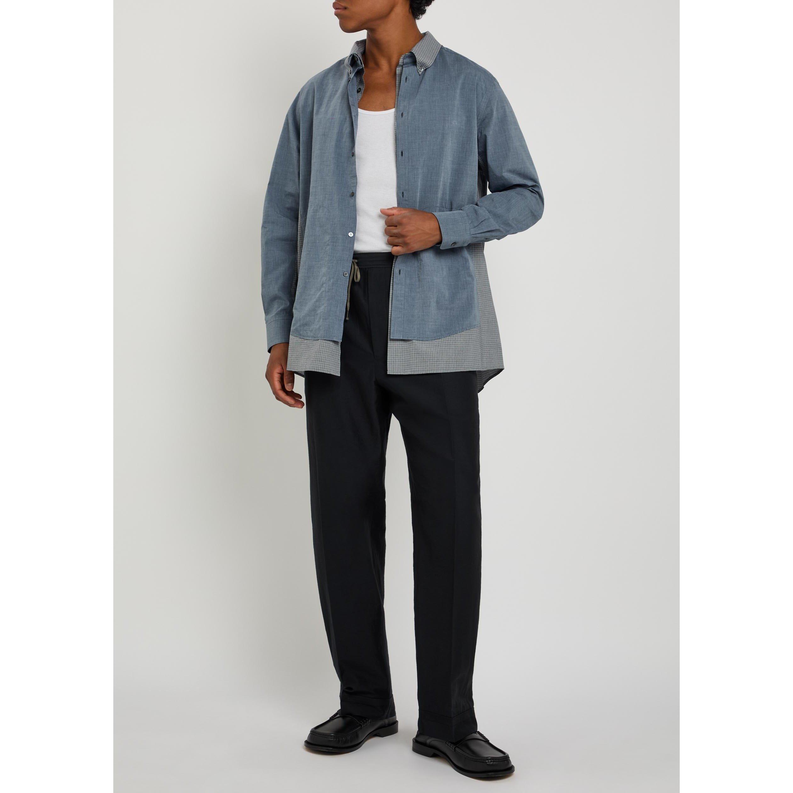 BLUE AND OTHER - Maison Margiela - Men's Mar Double Oversized-Fit Check Cotton Shirt - 5