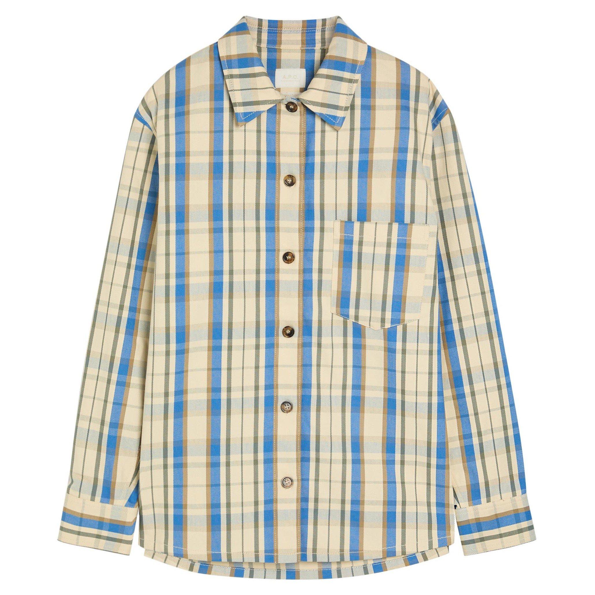 BLUE AND OTHER - APC - APC CHECK SHIRT LS