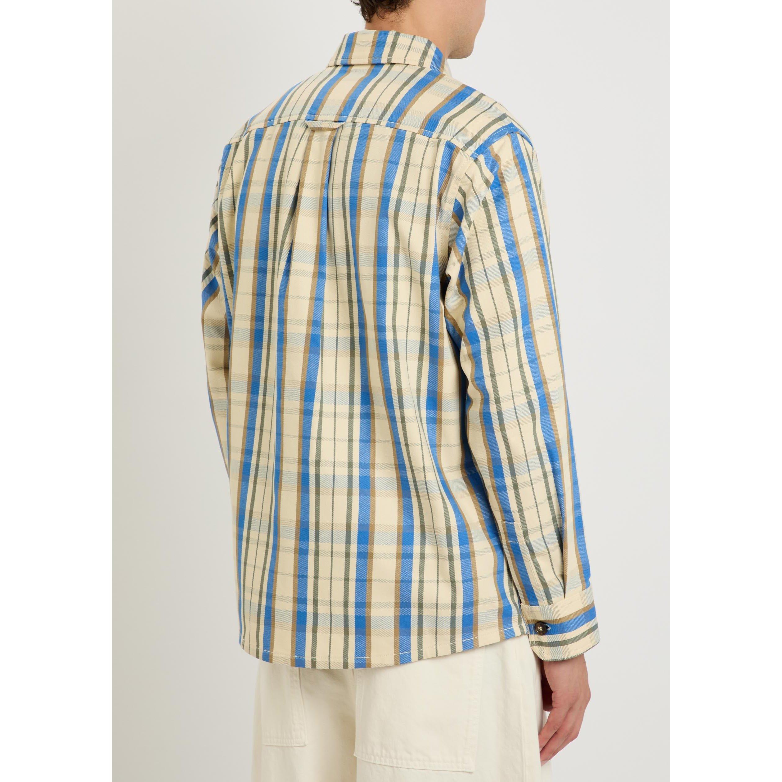 BLUE AND OTHER - APC - Men's Check Cotton Long-Sleeve Shirt - 3