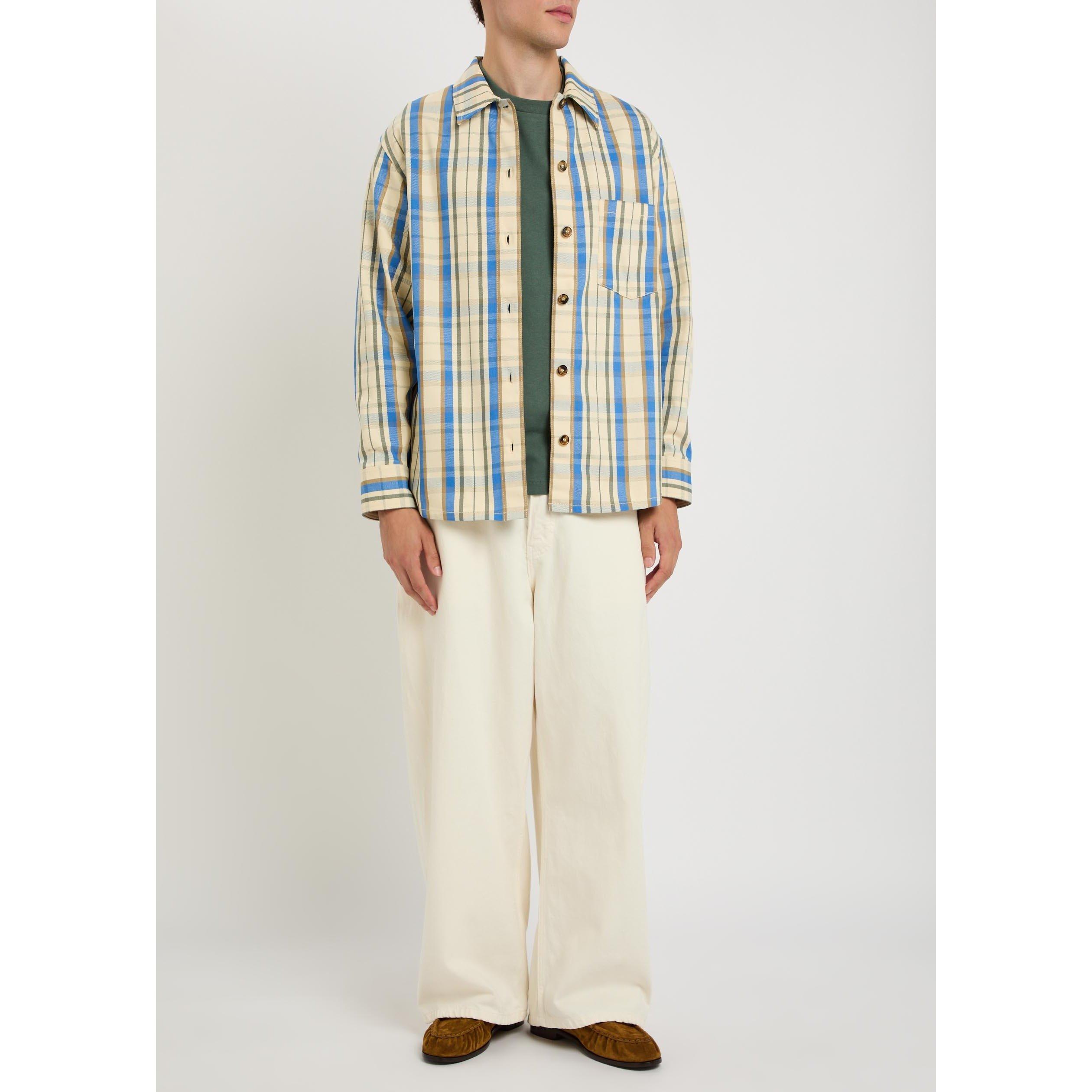 BLUE AND OTHER - APC - Men's Check Cotton Long-Sleeve Shirt - 5