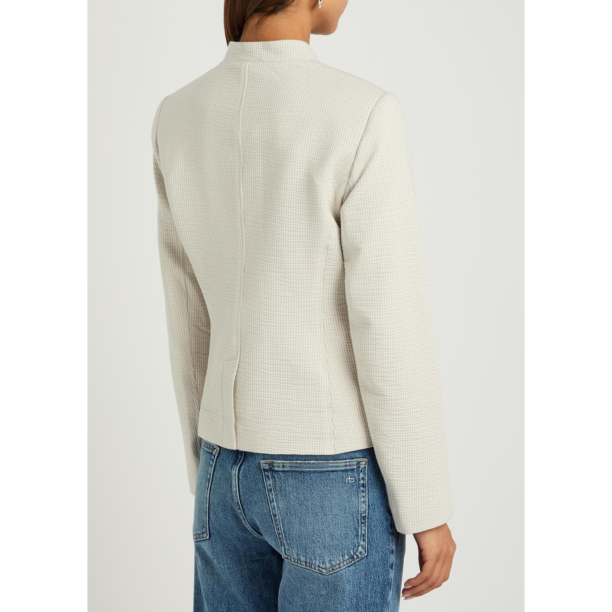 GREY - Rag and Bone - Women's Mercer Cotton Slim-Fit Blazer - 3