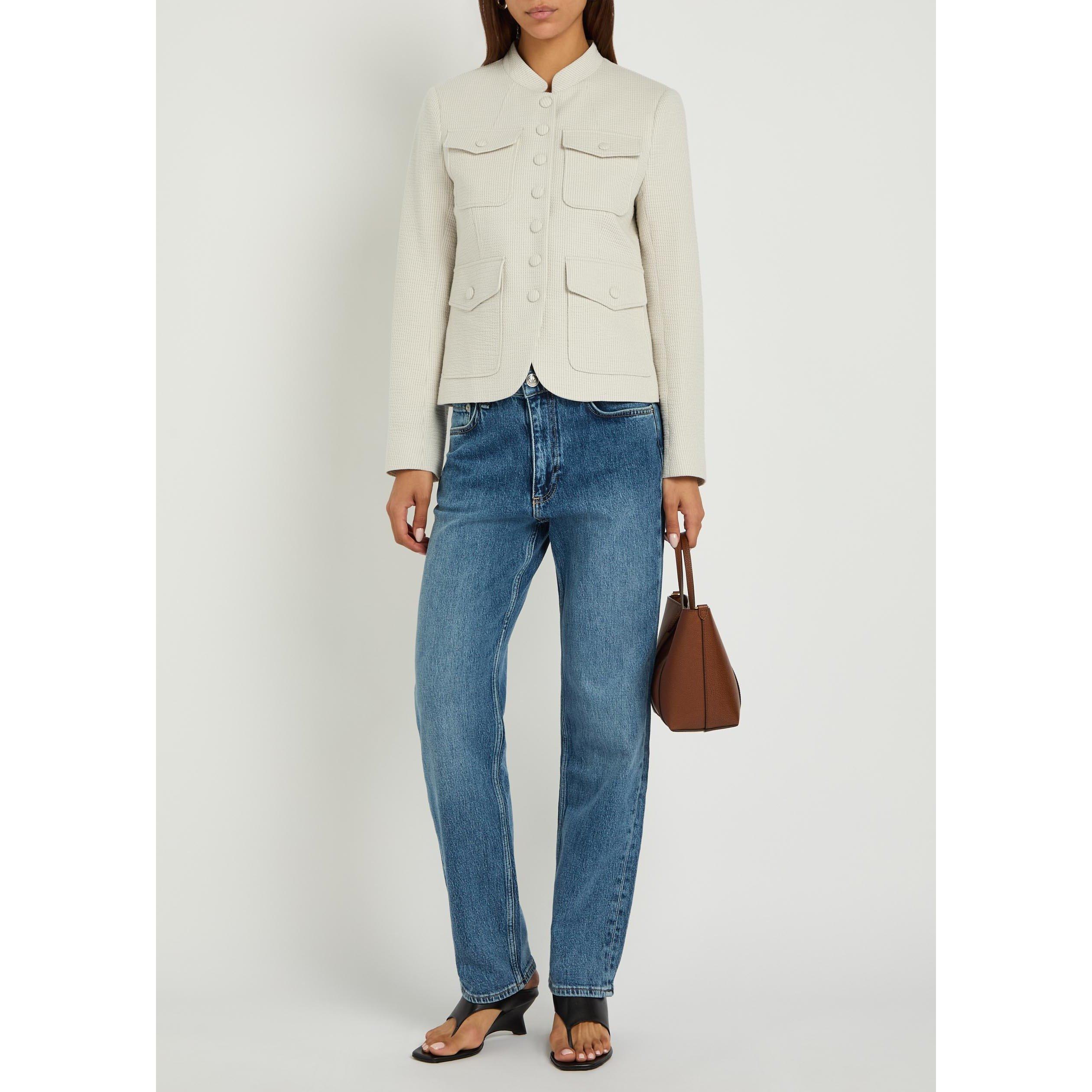 GREY - Rag and Bone - Women's Mercer Cotton Slim-Fit Blazer - 5