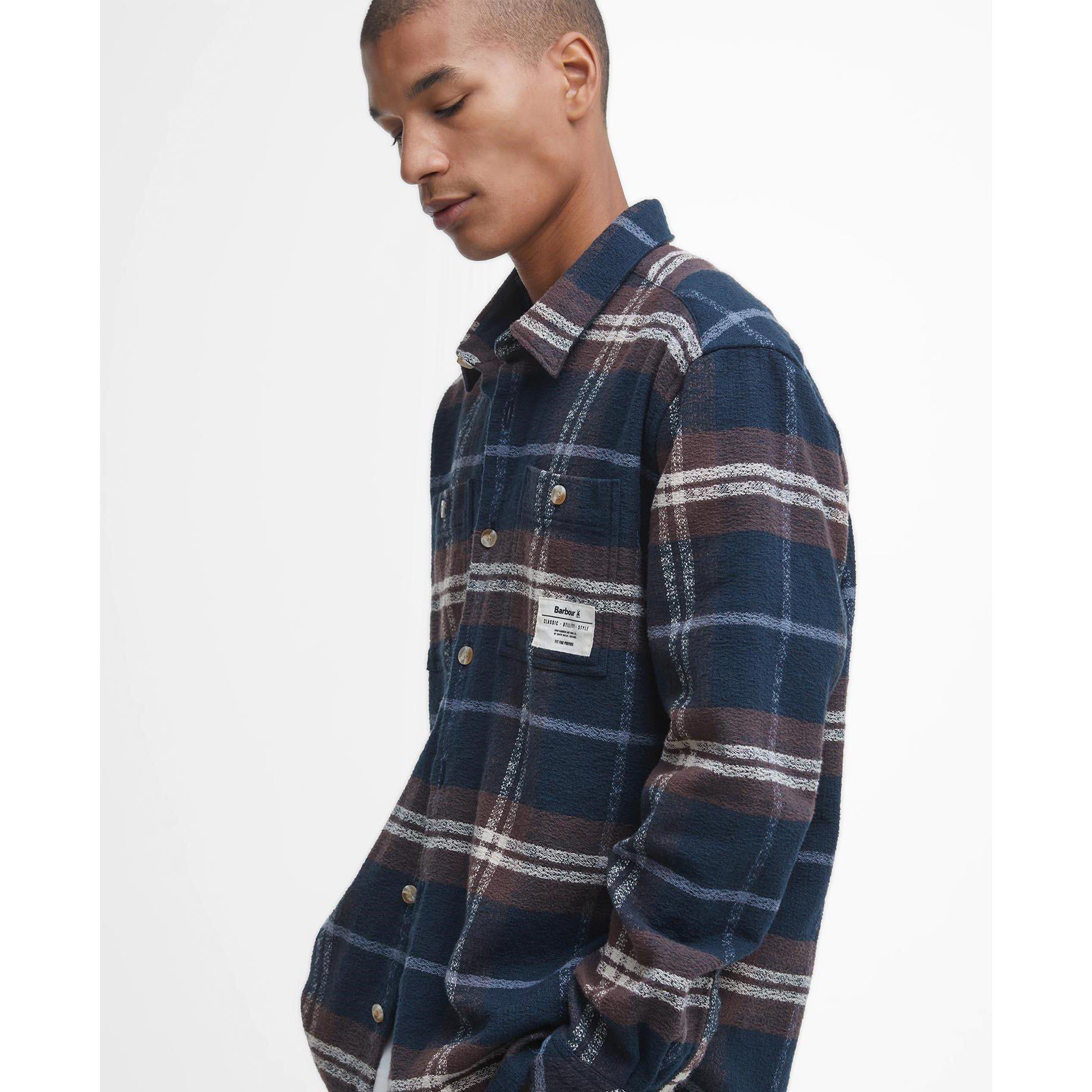 Navy NY91 - Barbour - Coldfall Relaxed Long-Sleeved Shirt - 3