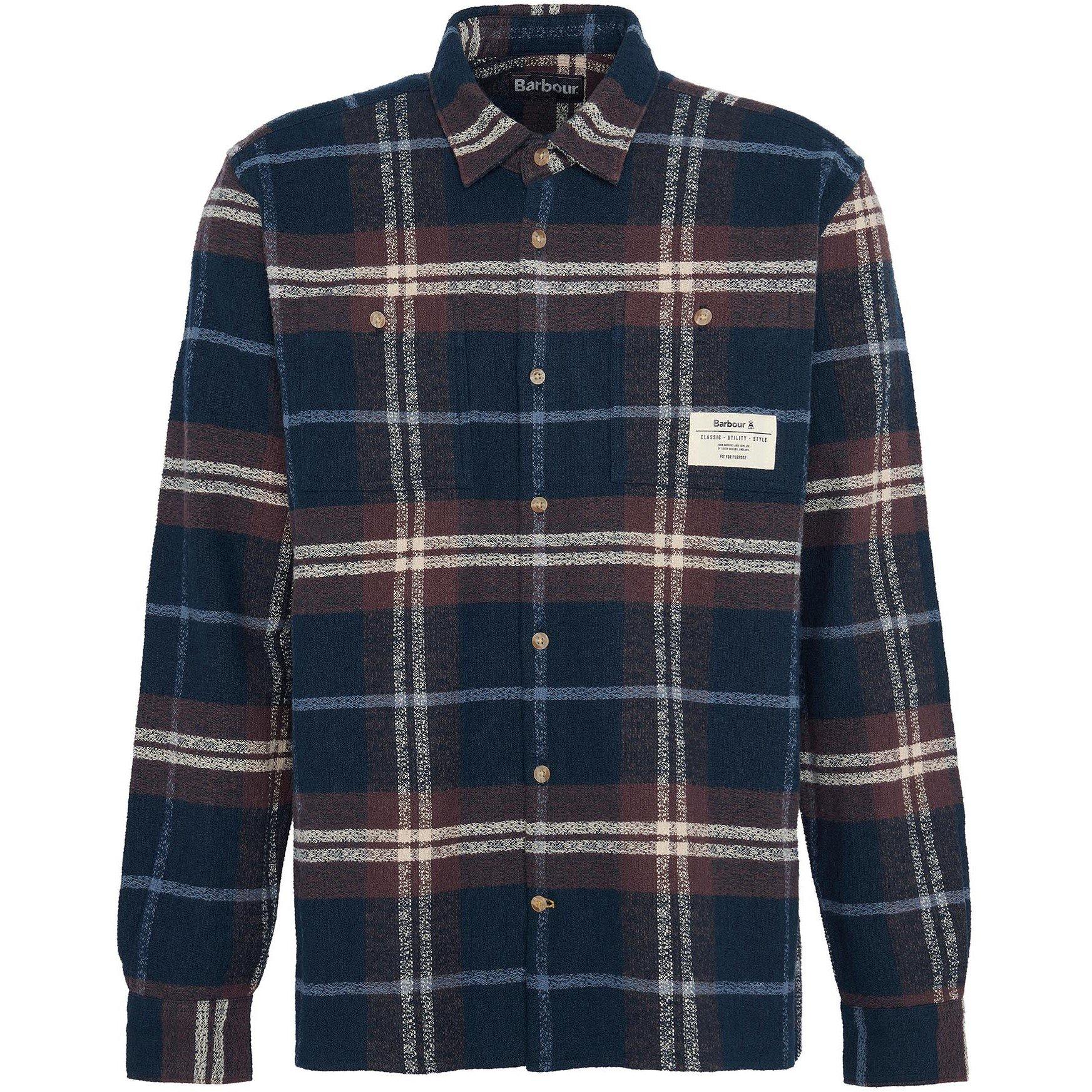 Navy NY91 - Barbour - Coldfall Relaxed Long-Sleeved Shirt - 5
