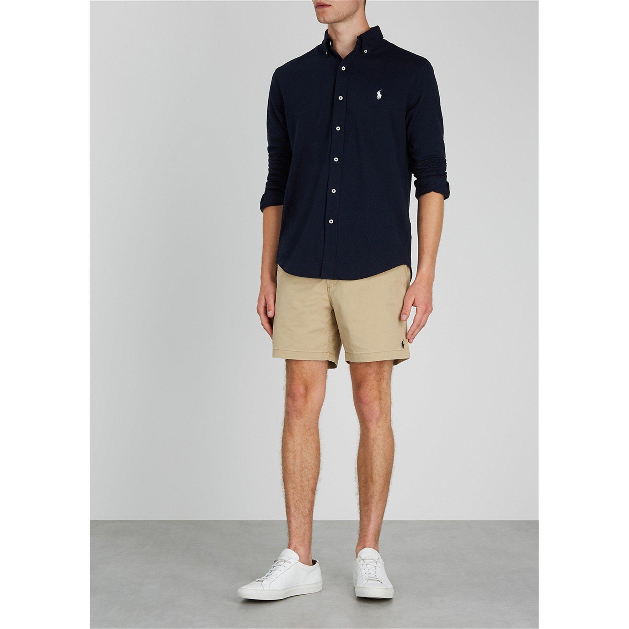 NAVY - Polo Ralph Lauren - Men's Long-Sleeve Cotton Mesh Shirt - 5