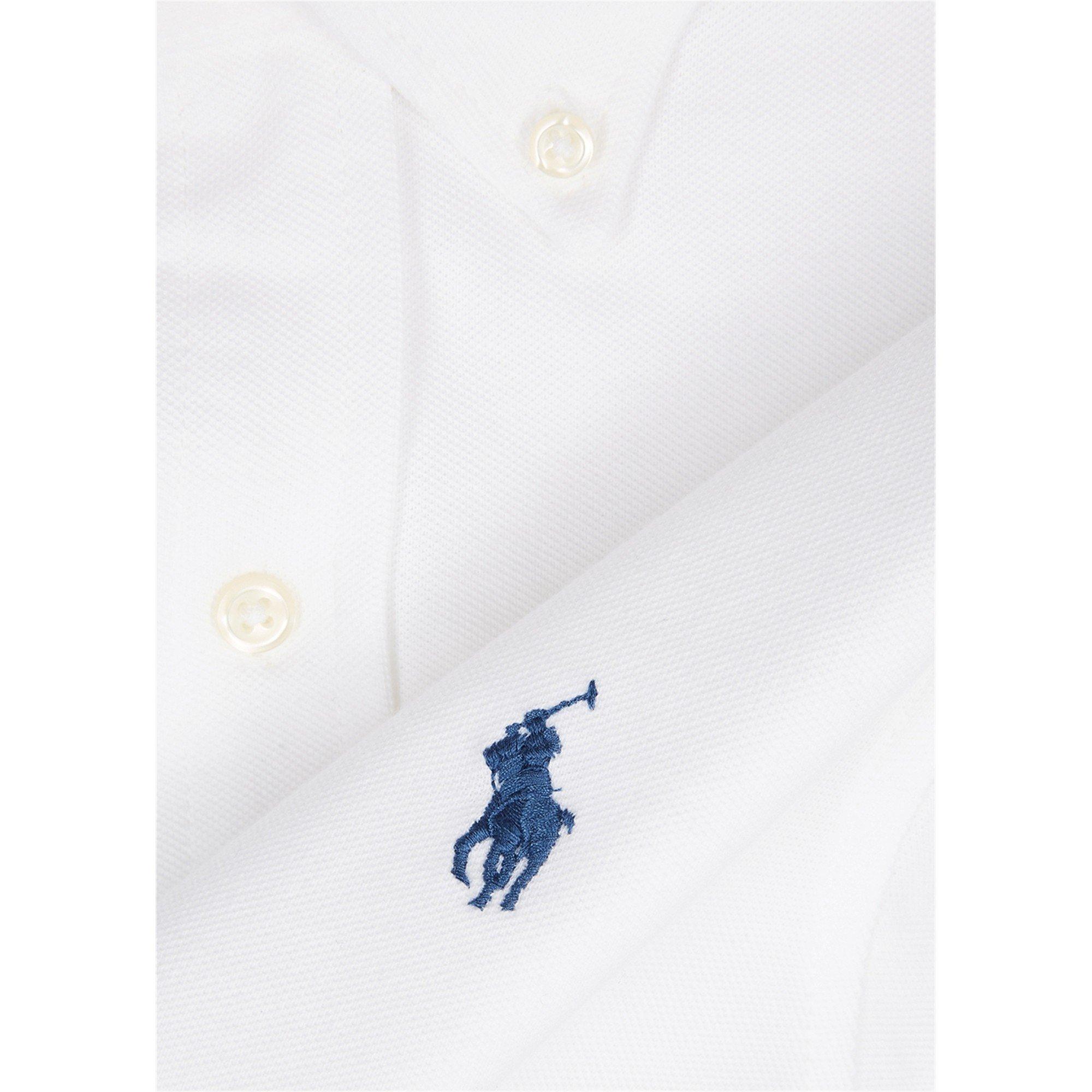 WHITE - Polo Ralph Lauren - Men's Cotton Long-Sleeve Plain Shirt - 4