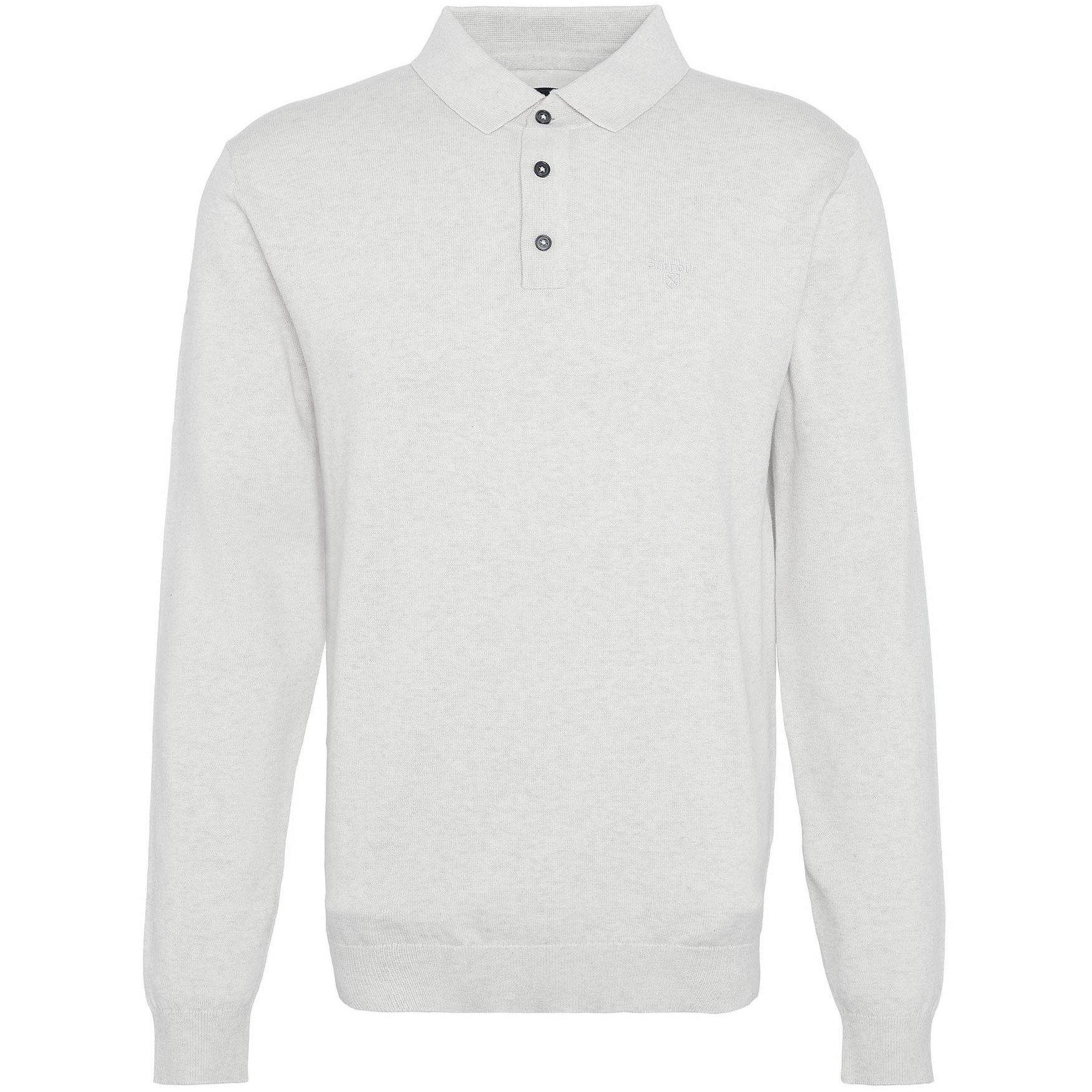 Mist GY18 - Barbour - Bassington Knitted Polo Shirt - 4