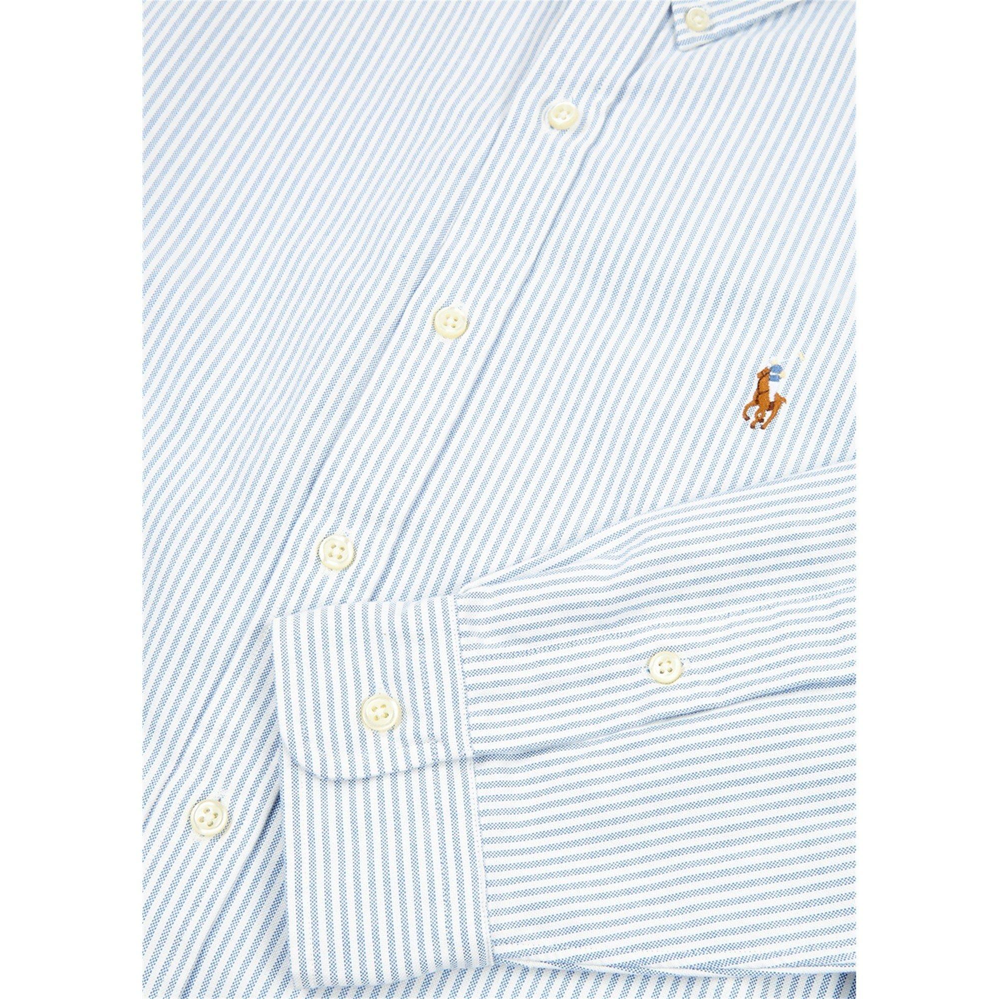 BLUE AND WHITE - Polo Ralph Lauren - PRL SHIRT OXFORD SLIM BD PP - 4