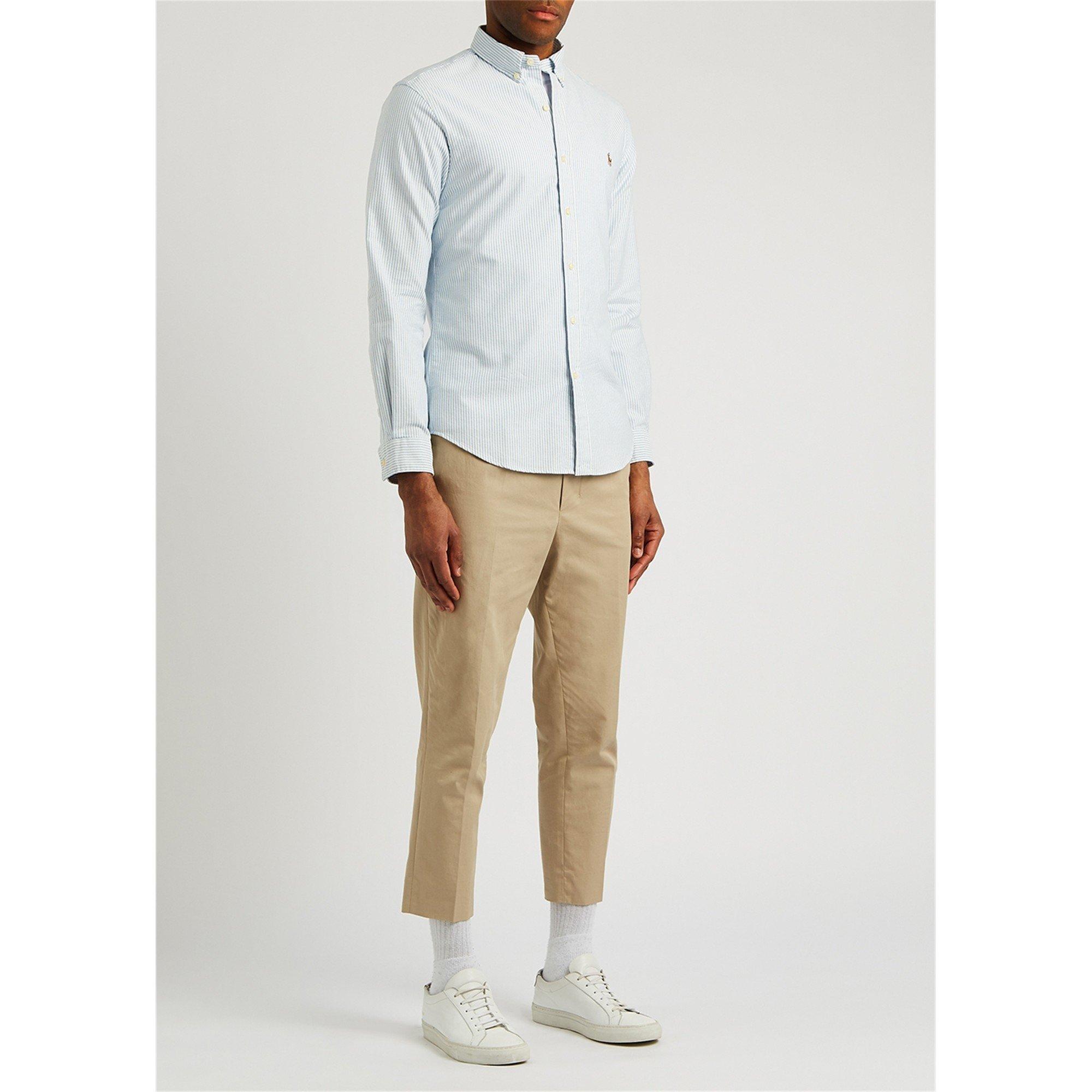 BLUE AND WHITE - Polo Ralph Lauren - PRL SHIRT OXFORD SLIM BD PP - 5