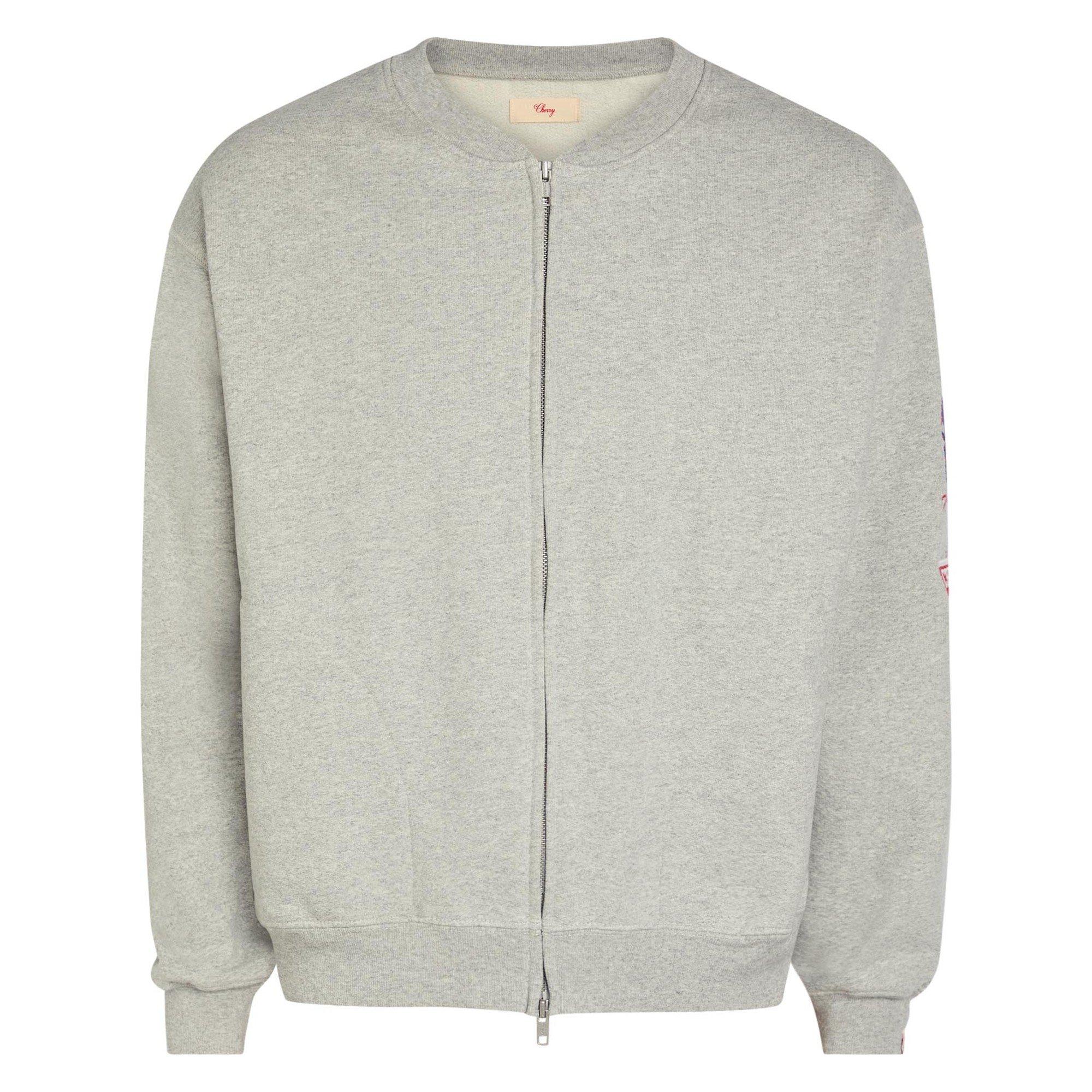 GREY - Cherry LA - GECKO ZIP UP CREW