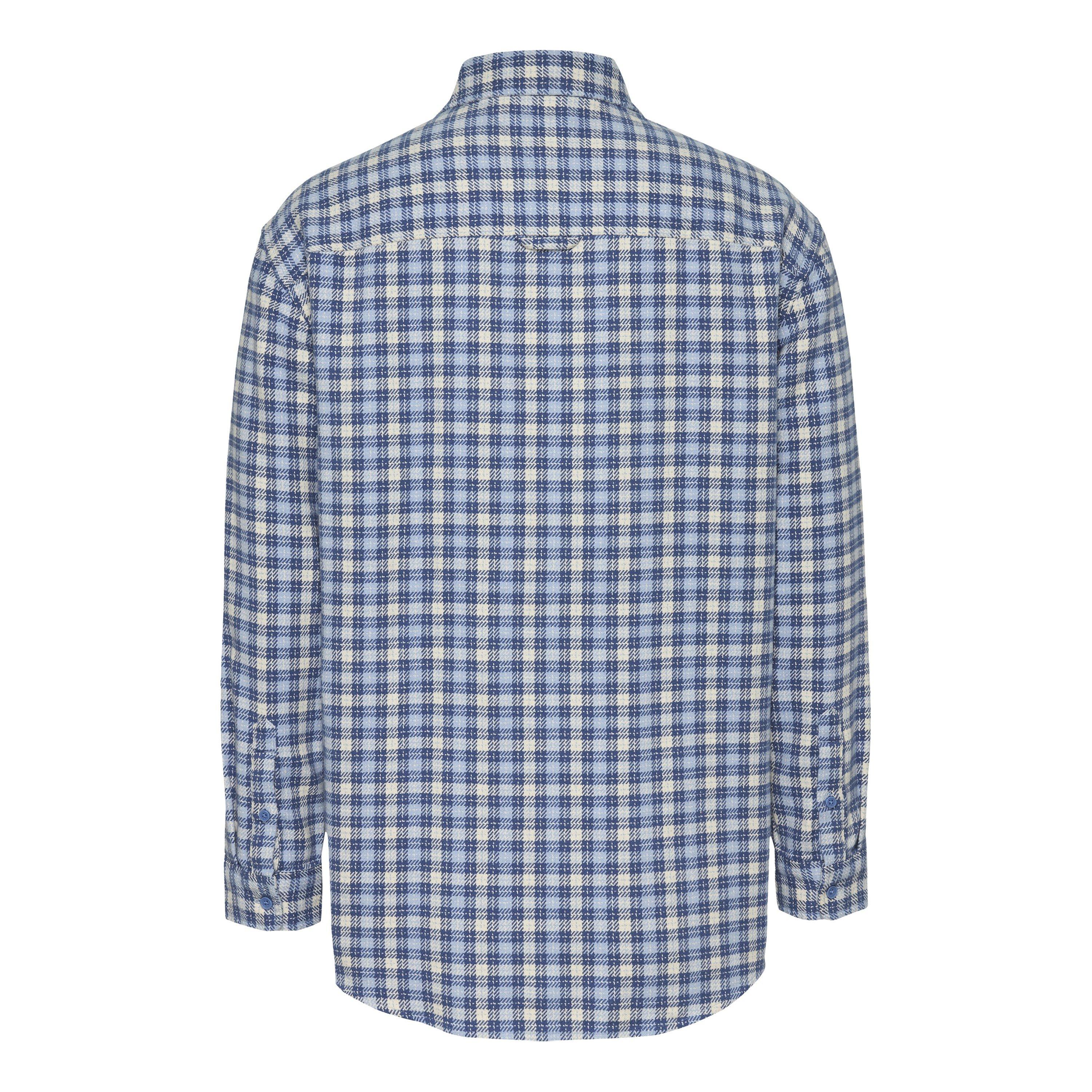 Colorado Blue - Tommy Jeans - Men's Badge Long Sleeve Patterned Flannel Shirt - 2