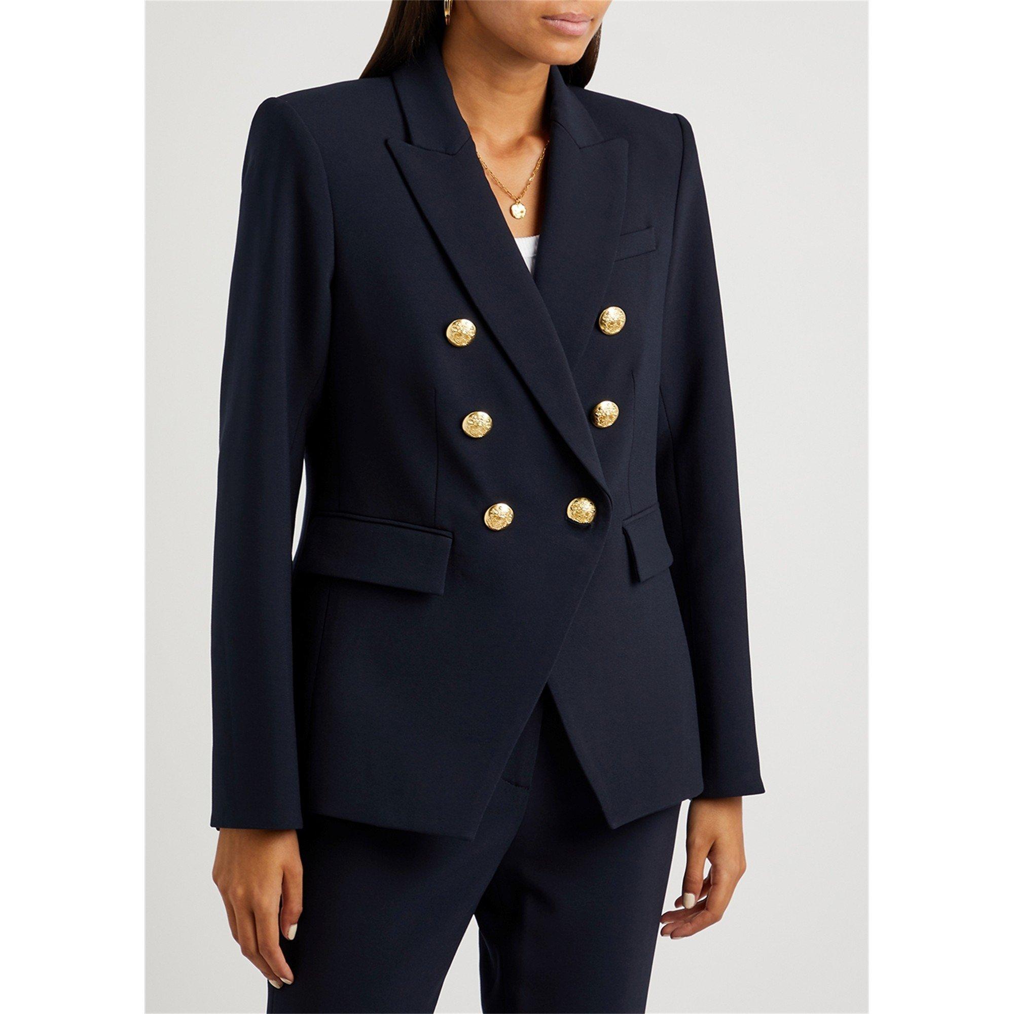 NAVY - Veronica Beard - Women's Miller Double-Breasted Dickey Blazer - 2