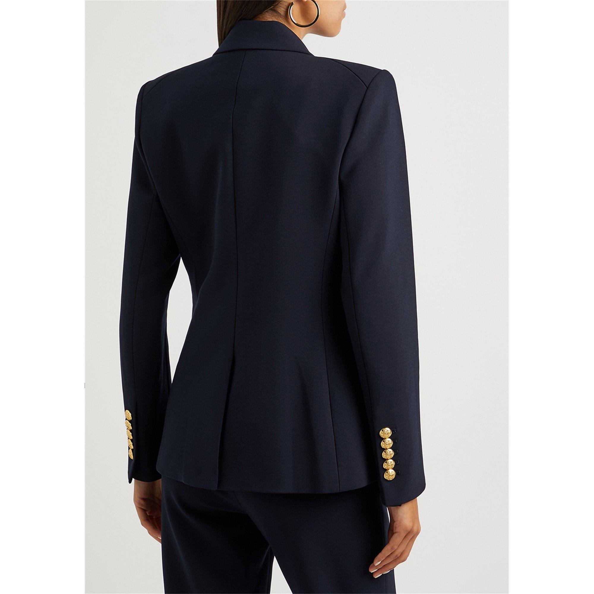 NAVY - Veronica Beard - Women's Miller Double-Breasted Dickey Blazer - 3