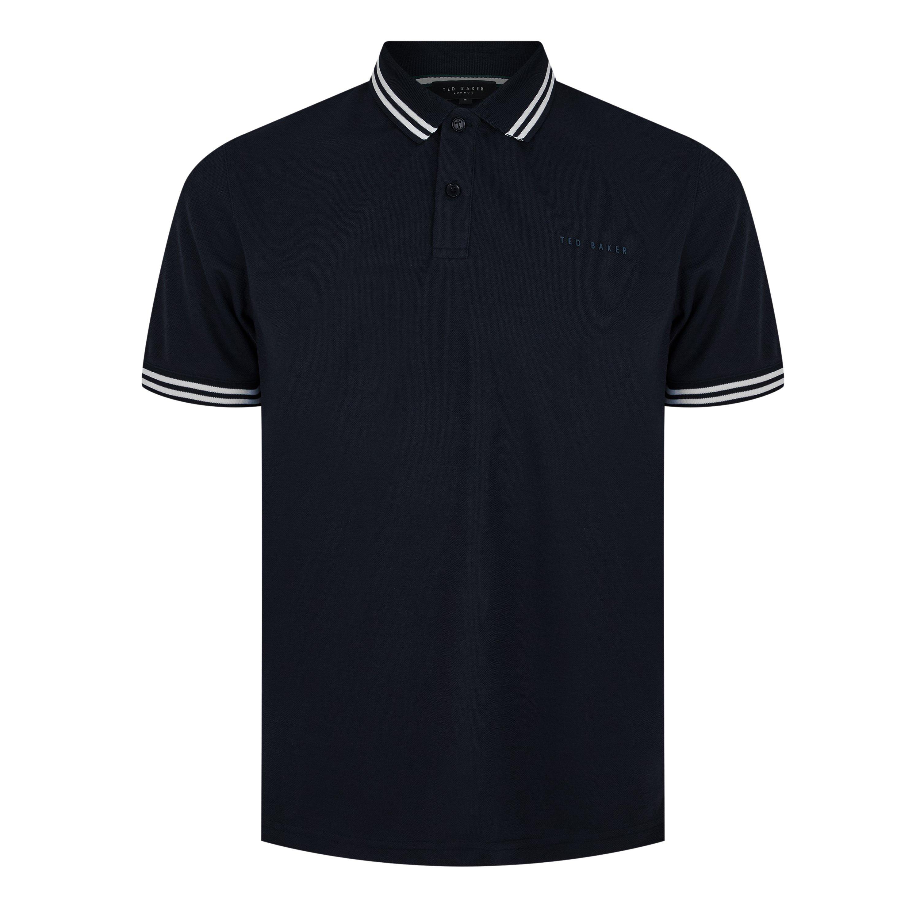 Ted Baker Men's Striped Trim Short-Sleeve Polo Shirt | Cruise Fashion