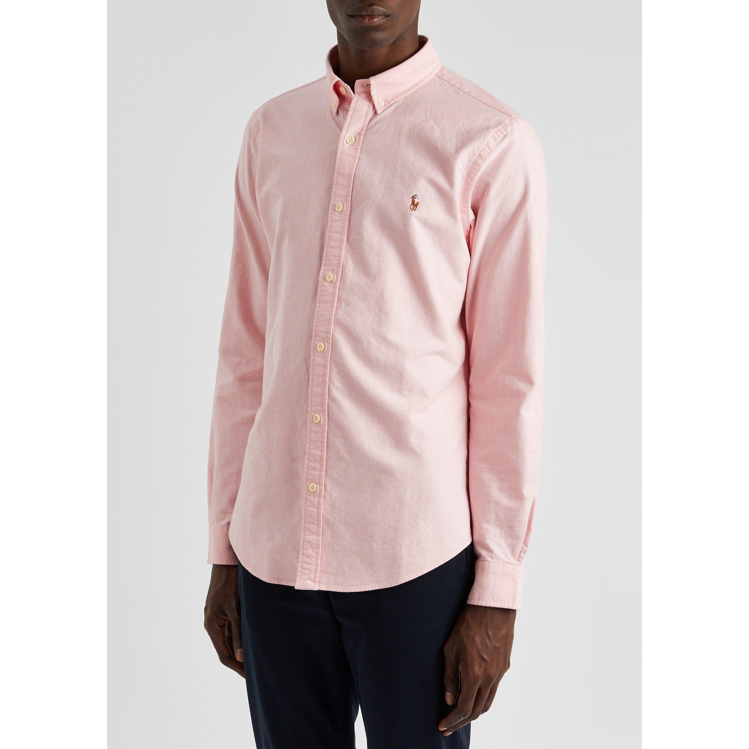 PINK - Polo Ralph Lauren - Men's Slim-Fit Cotton Long-Sleeve Oxford Shirt - 2
