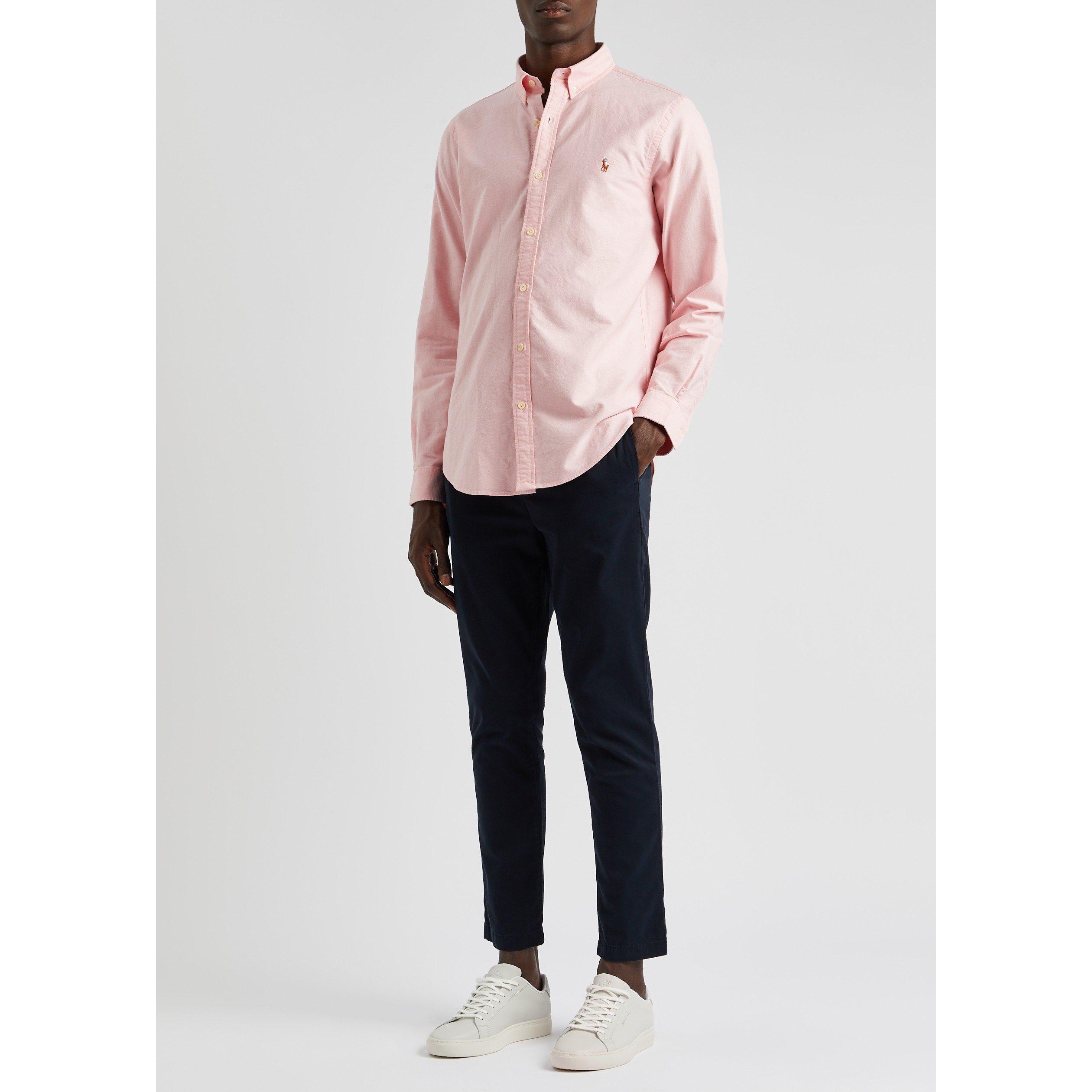 PINK - Polo Ralph Lauren - Men's Slim-Fit Cotton Long-Sleeve Oxford Shirt - 5