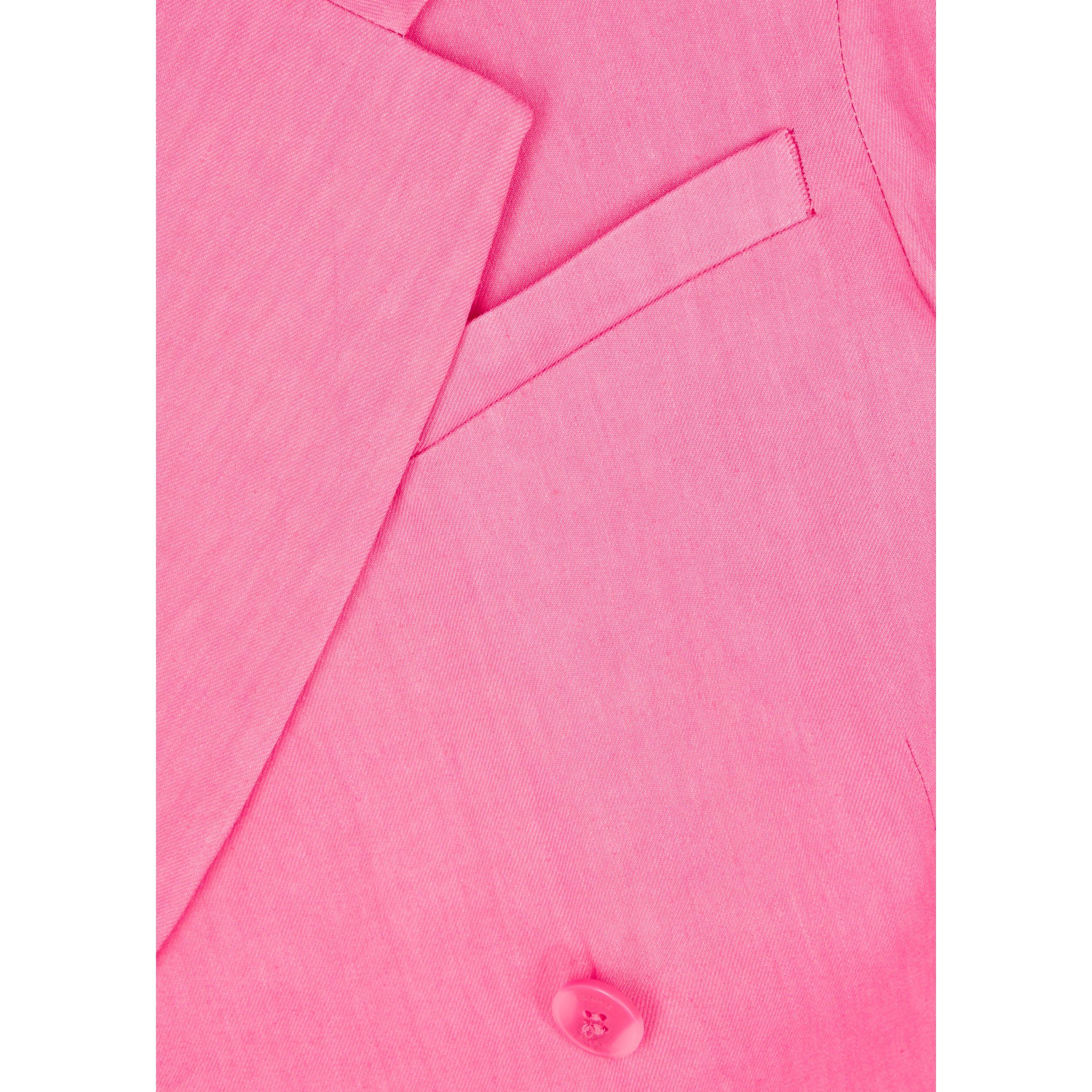 PINK - Frame Denim - CROPPED STRONG SHOULDER BLAZER - 4