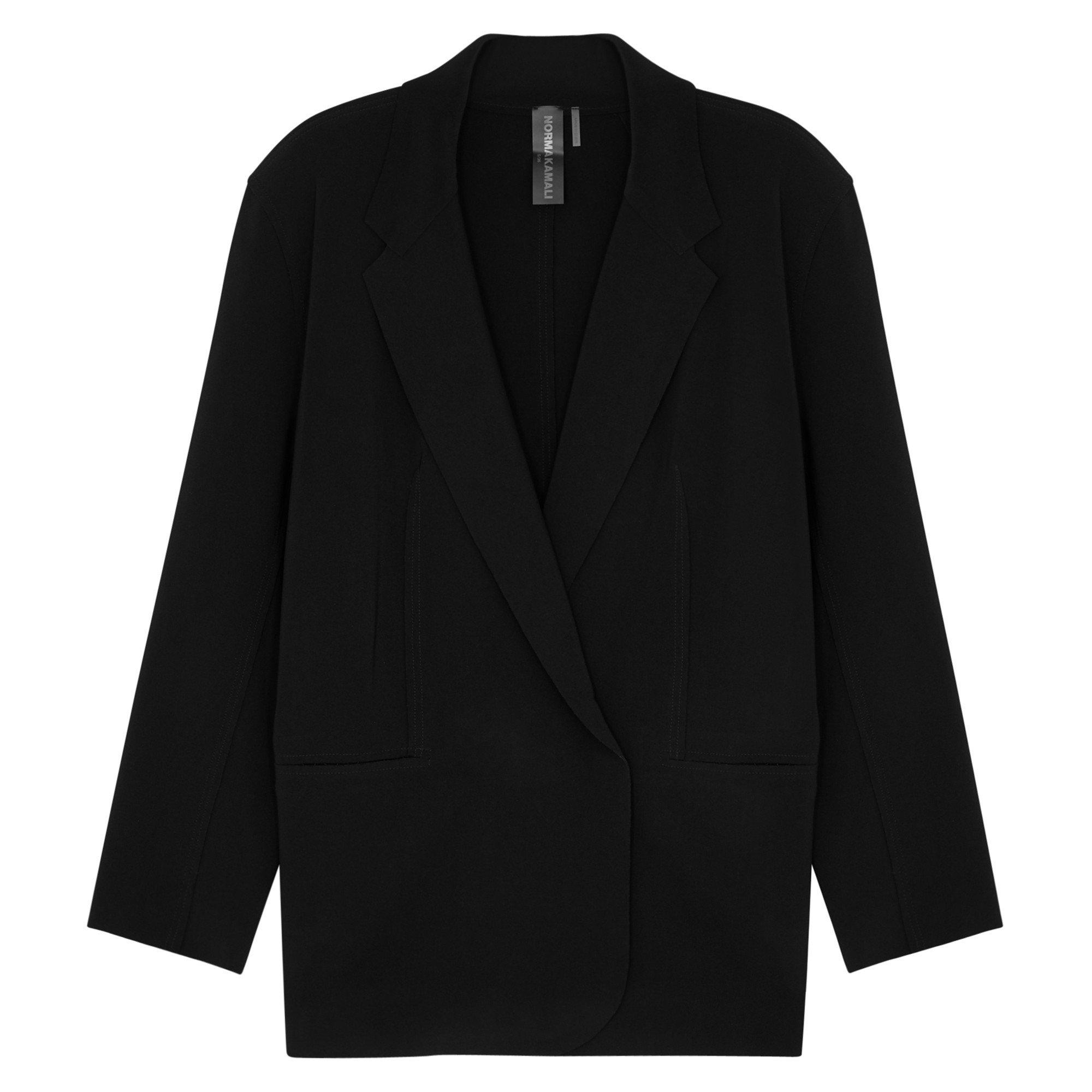 BLACK - Norma Kamali - J OVERSIZE DBLBRST JACKET - 1